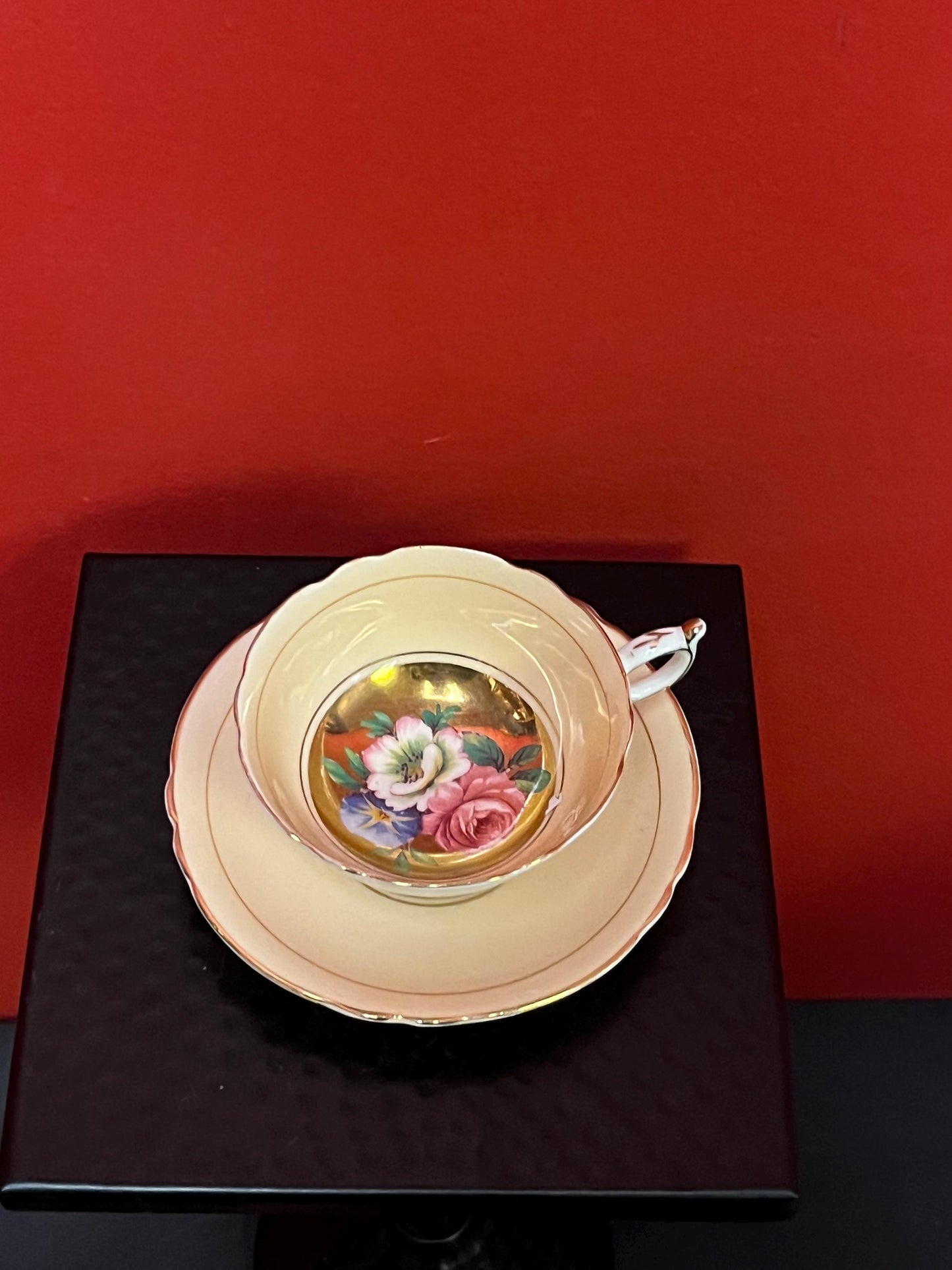 Absolutely gorgeous, antique paragon, double head cup and saucer in total mint condition  wonderful piece