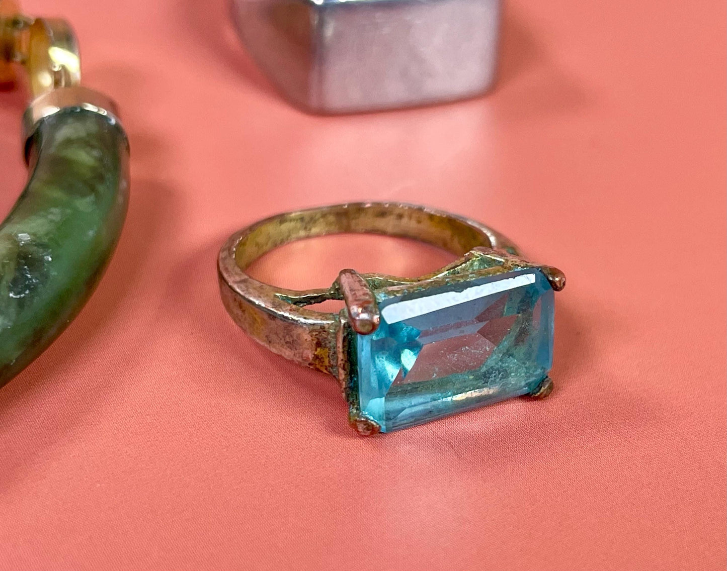 Jade Bracelet and Two Rings