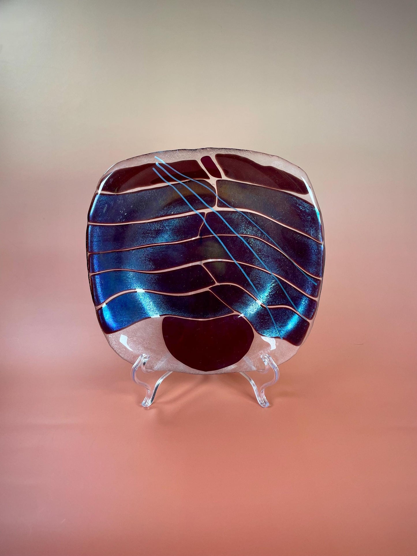 7.5 inch Artisan Glass Decorative Plate