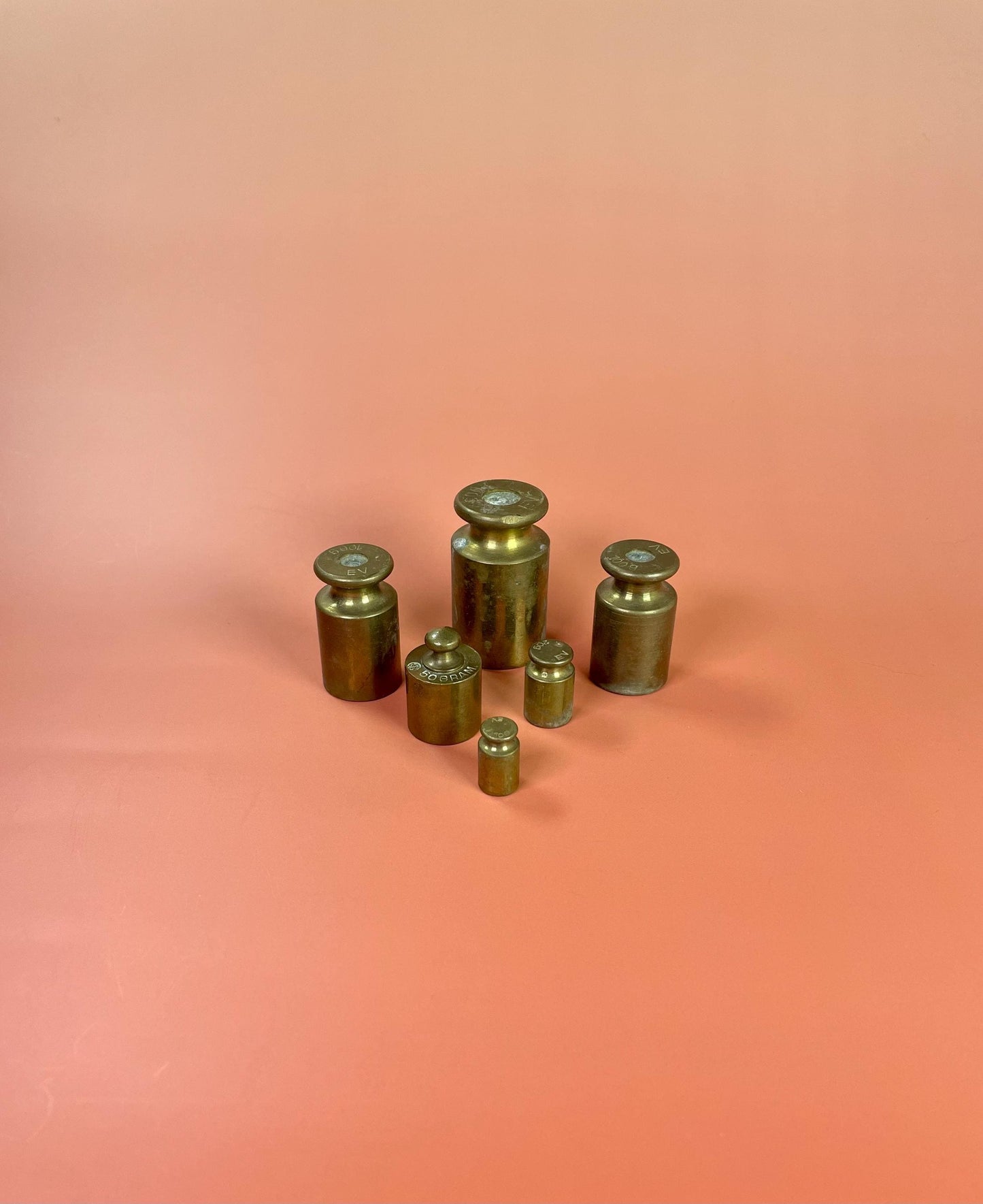 Set of 6 Miniature Scale Weights