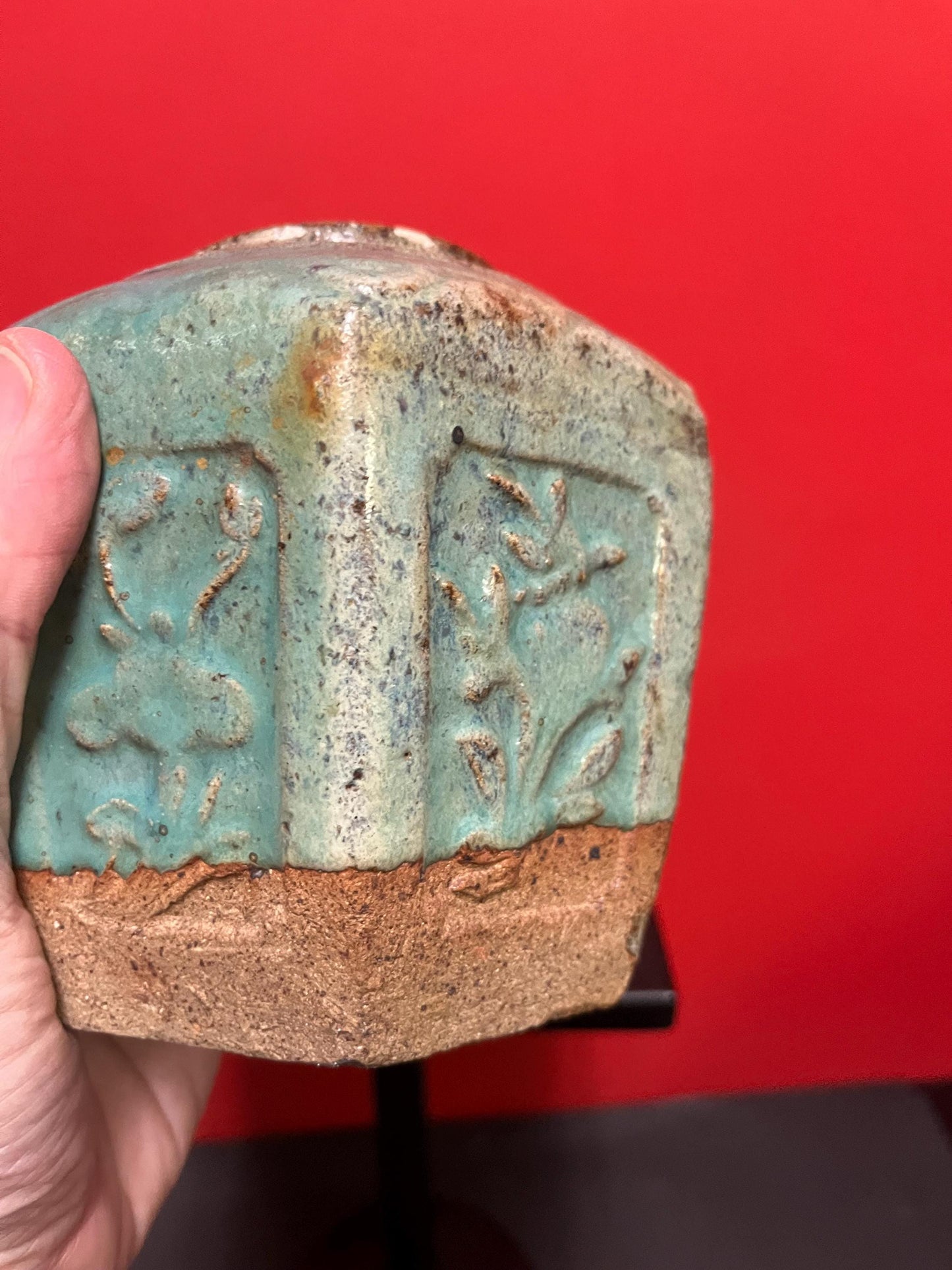 Super old 5 1/2 inch tall Chinese ginger jar in good condition  really wonderful example