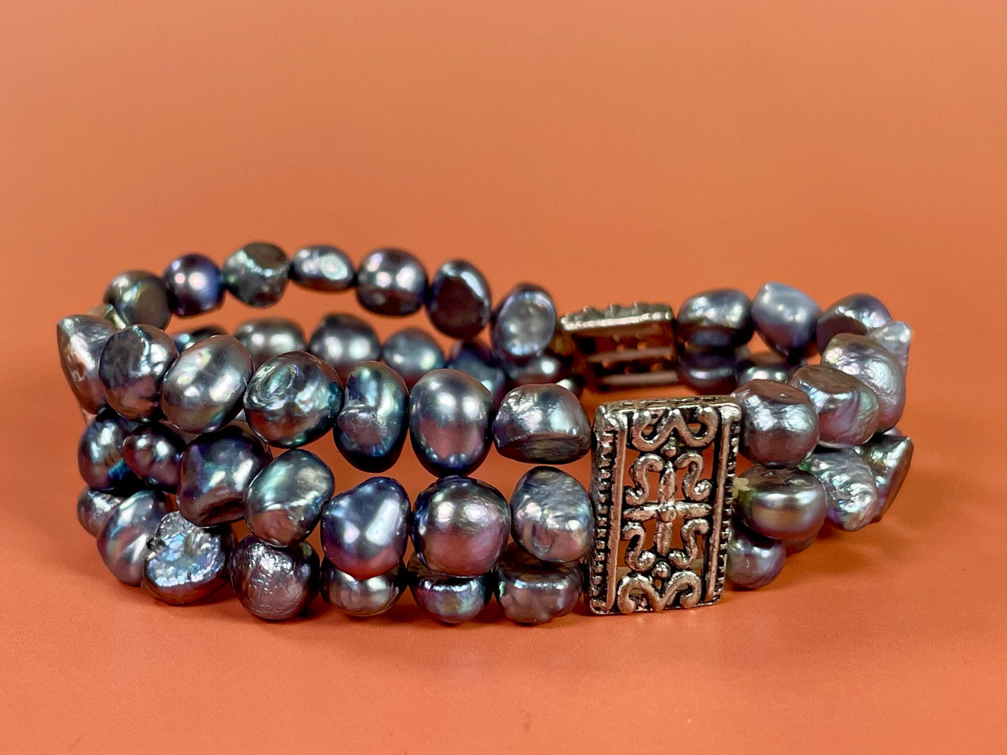 Pearl And Metal Accented Bracelet