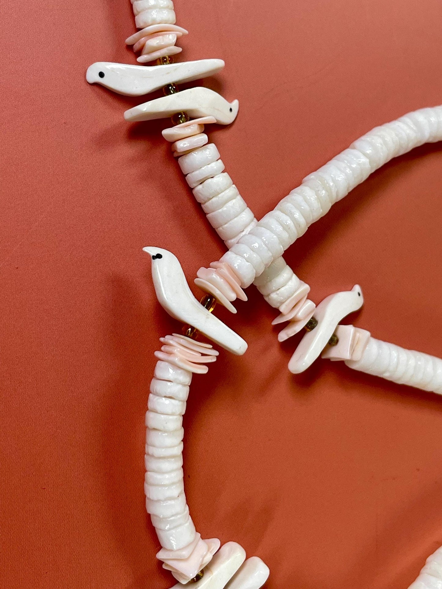 Lot Of 3 Shell And Bird Necklaces