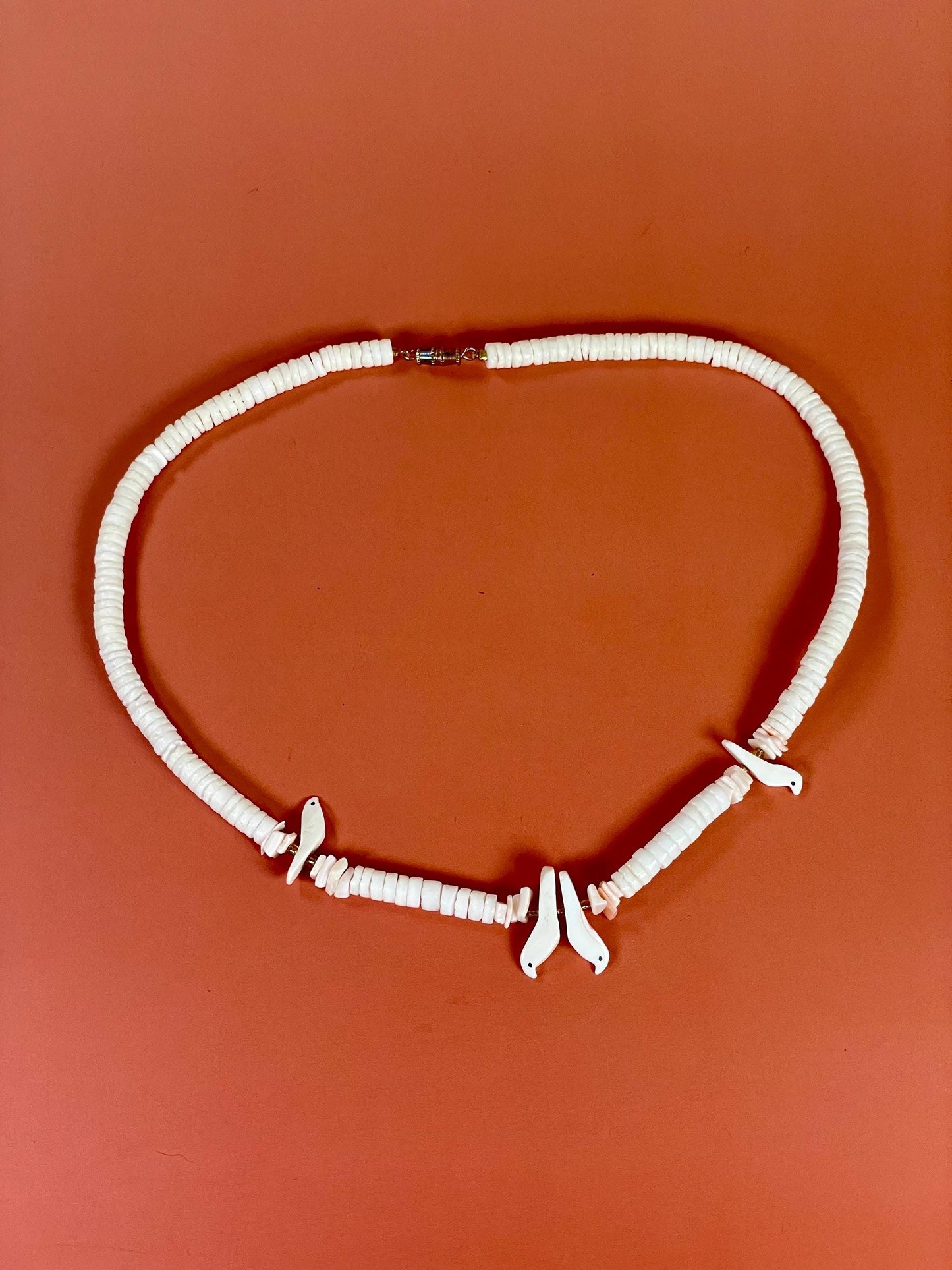 Lot Of 3 Shell And Bird Necklaces