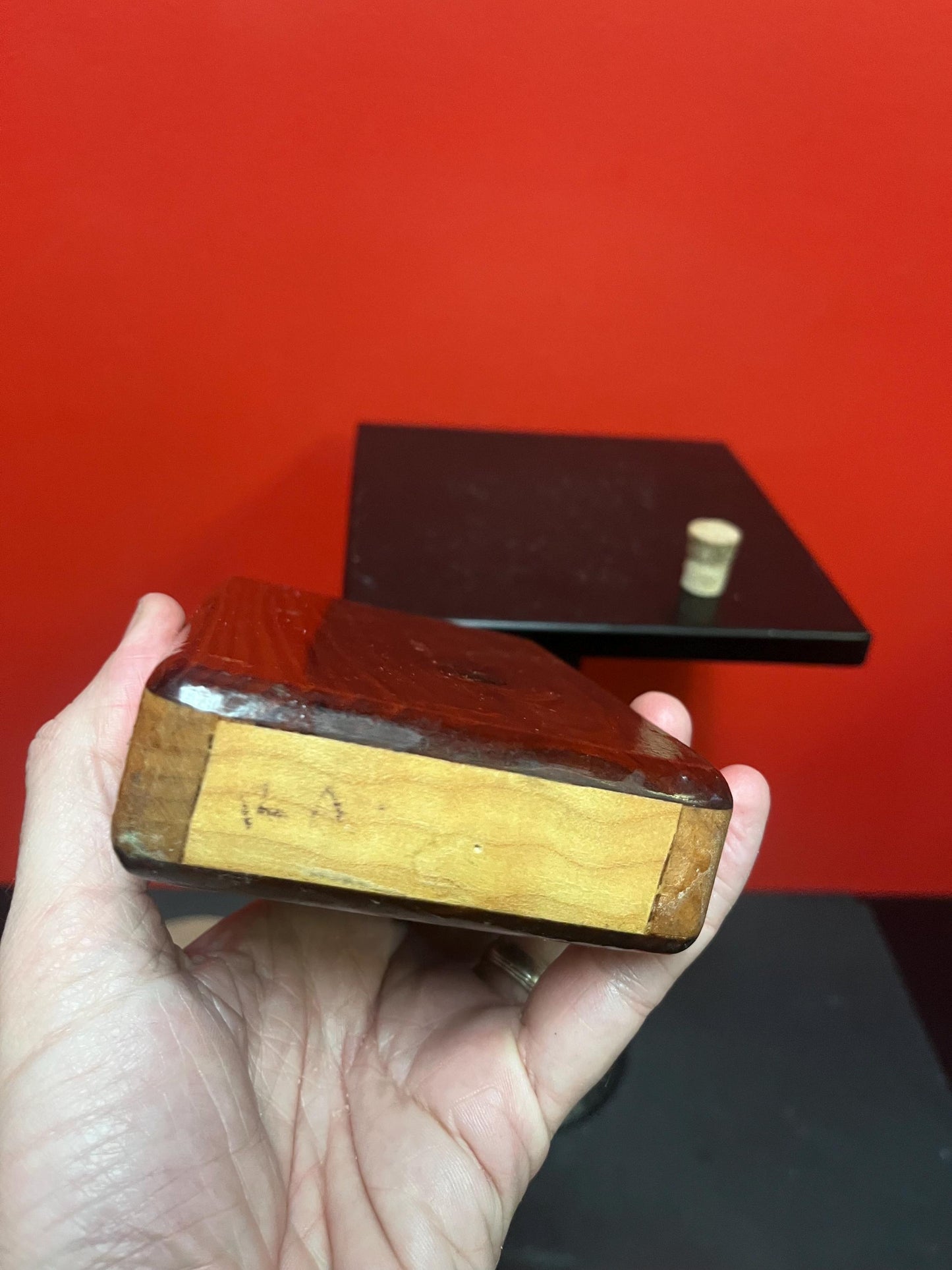 Lovely old 6 x 4 skull flask  ready to use unique wooden beauty