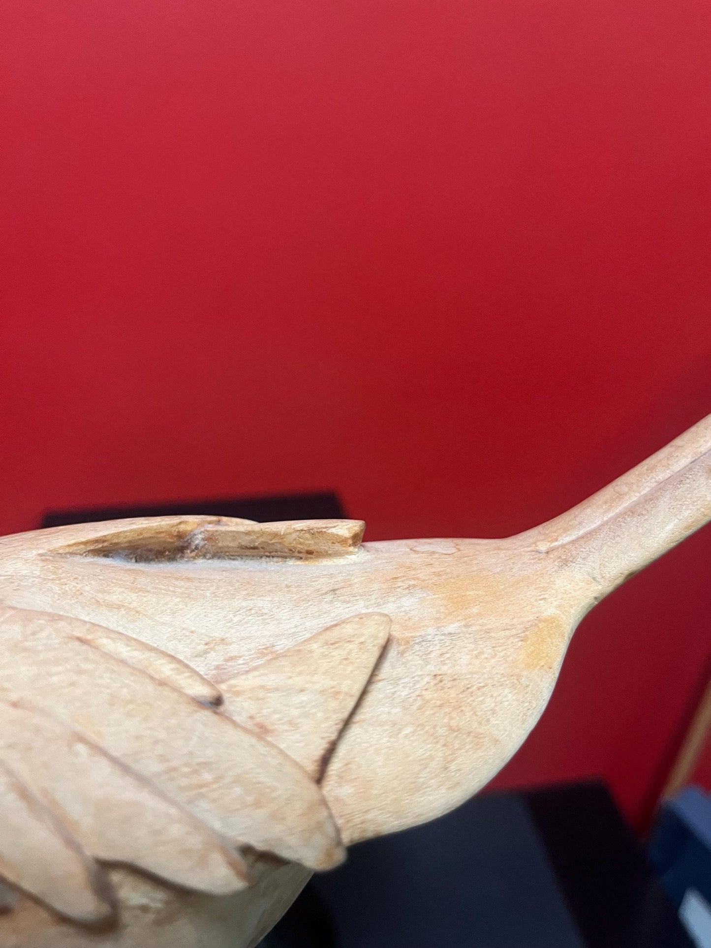 Beautiful signed 12 inch long Canadian cedar duck -   Great detail - simply perfect  wow