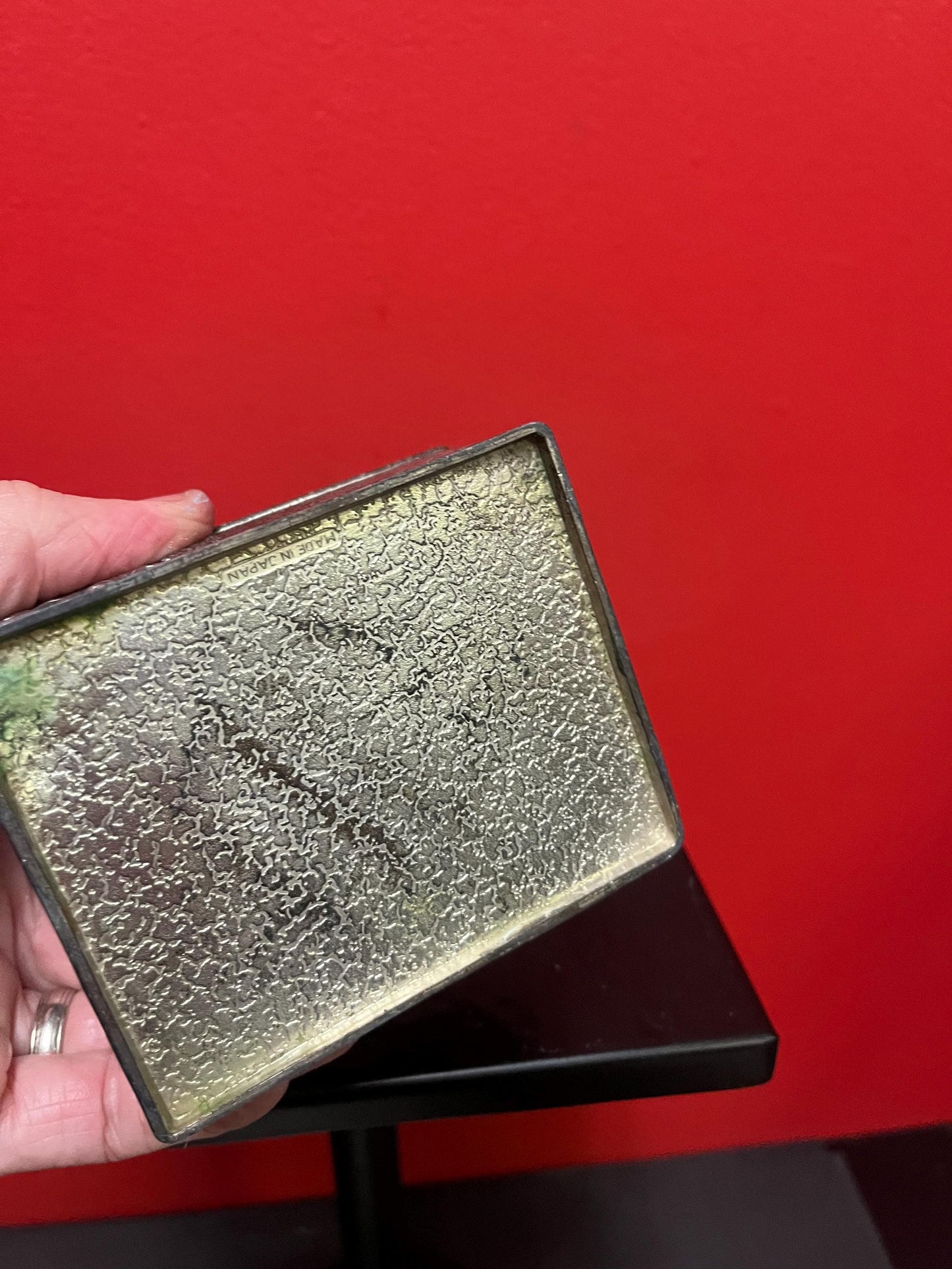 Very beautiful Japanese wood and metal dragon box  4 x 4 inches  great for Jewlery or cigarettes etc  perfect gift