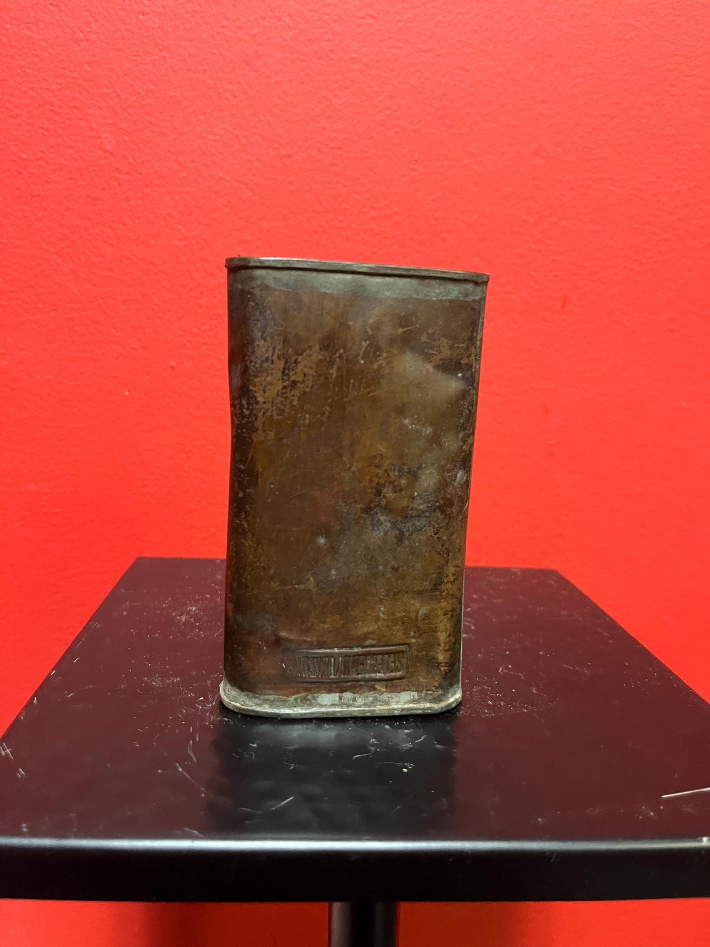 5 x 3 ancient Chinese copper box  signed with great patina  cool Chinese collectable piece  - Ready to use or gift