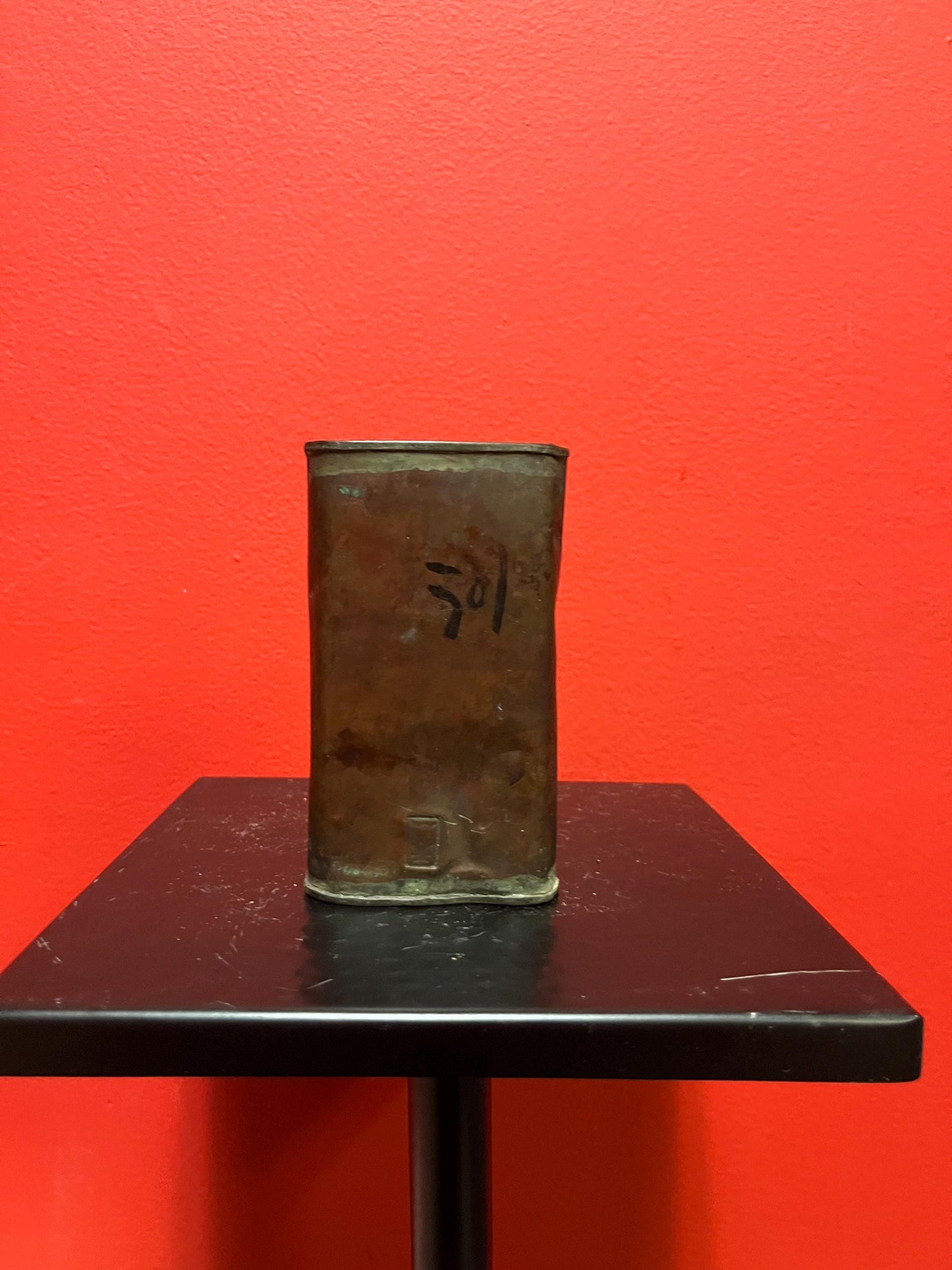 5 x 3 ancient Chinese copper box  signed with great patina  cool Chinese collectable piece  - Ready to use or gift