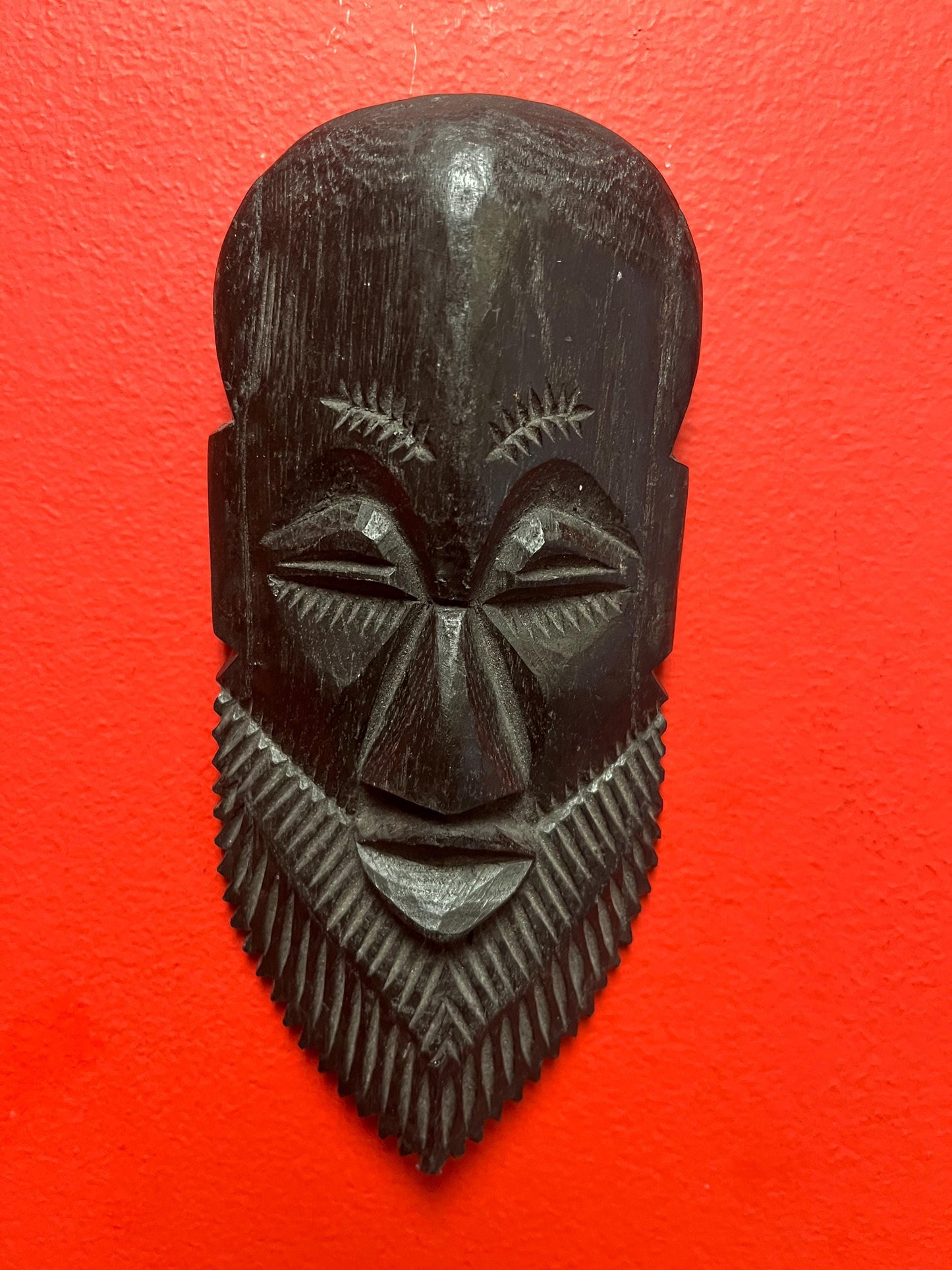 Unusual Wooden African 7.5 inch long mask  unusual and beautiful
