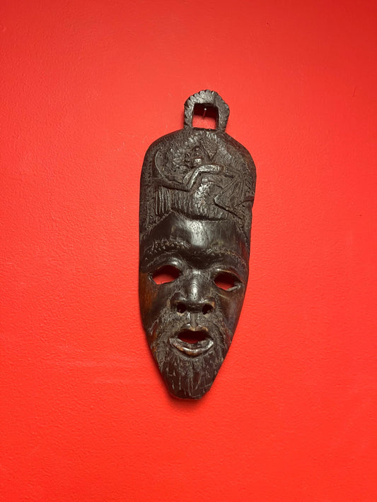 Very old African wood 11 inch mask - great detail and imagery