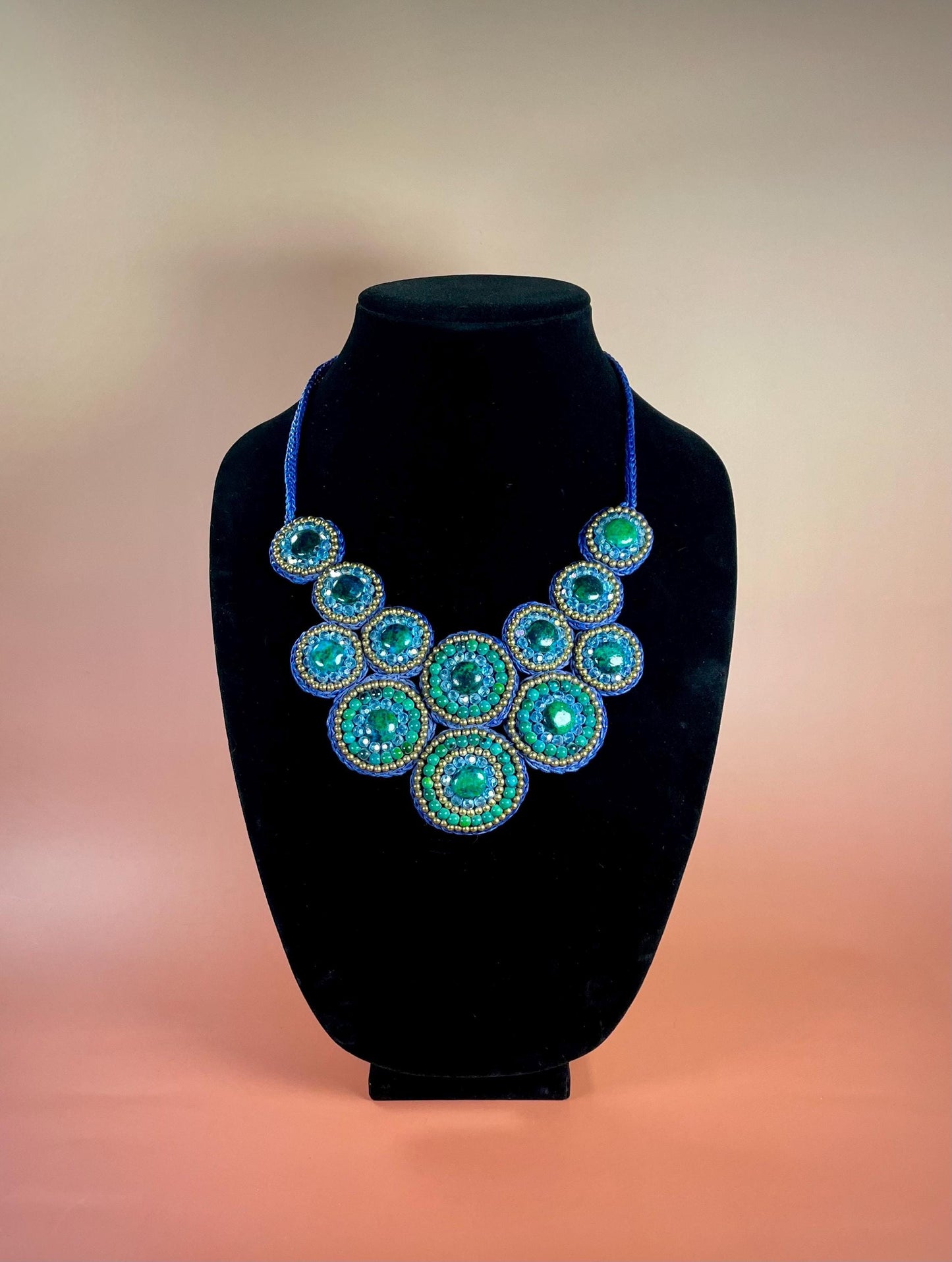 Vintage Crochet and Beaded Necklace