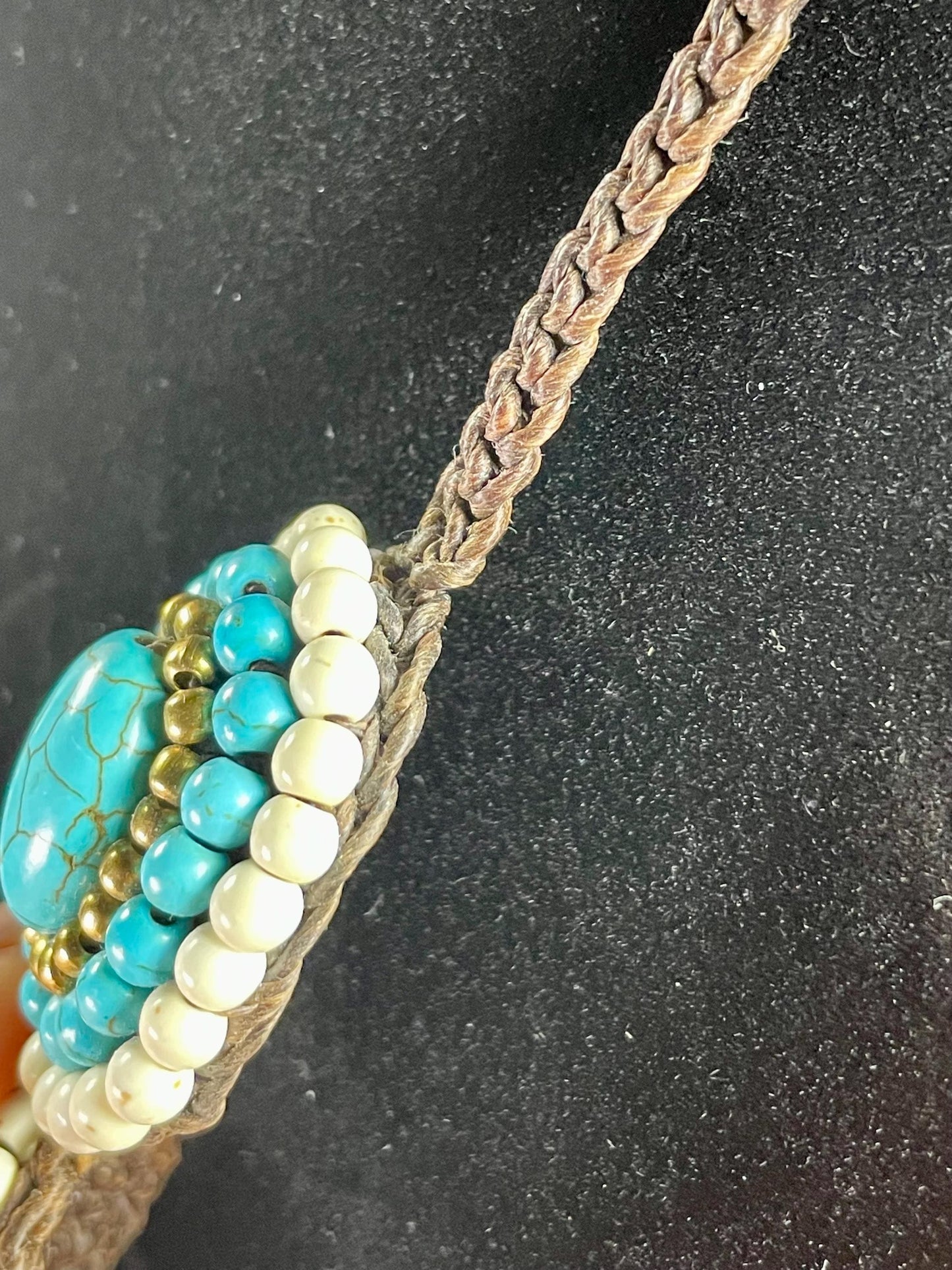 Vintage Crochet and Beaded Necklace