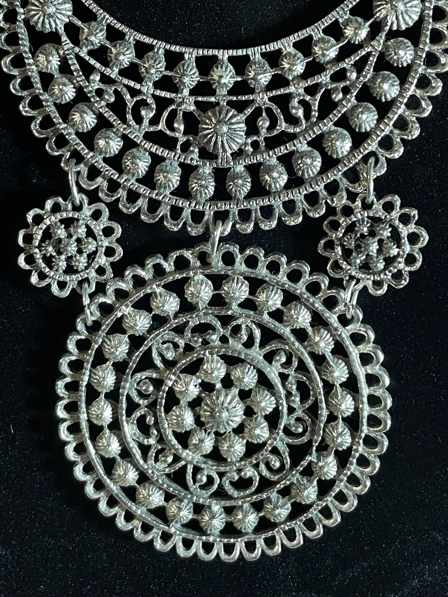Amazing Untested Silver Persian Style Ornate Necklace