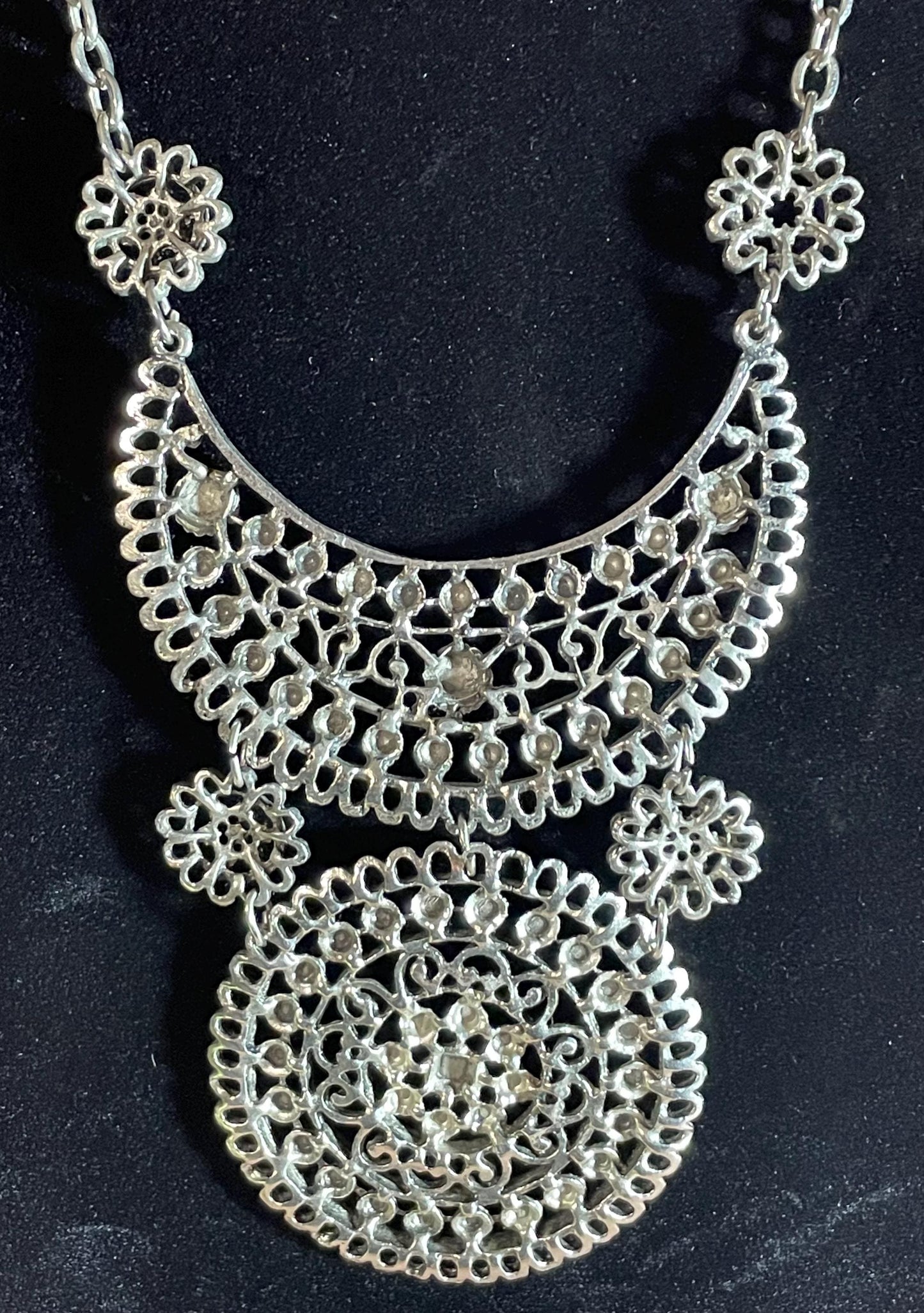 Amazing Untested Silver Persian Style Ornate Necklace