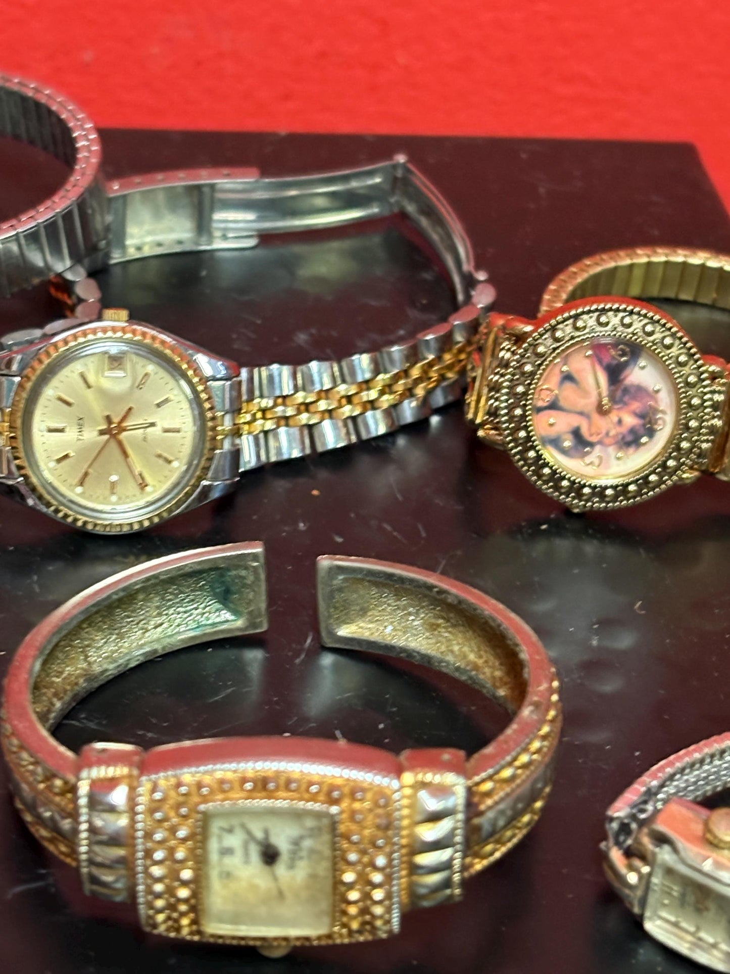 Cool lot of womens watches  job lot  as is  good for tinkering  or resale - #23