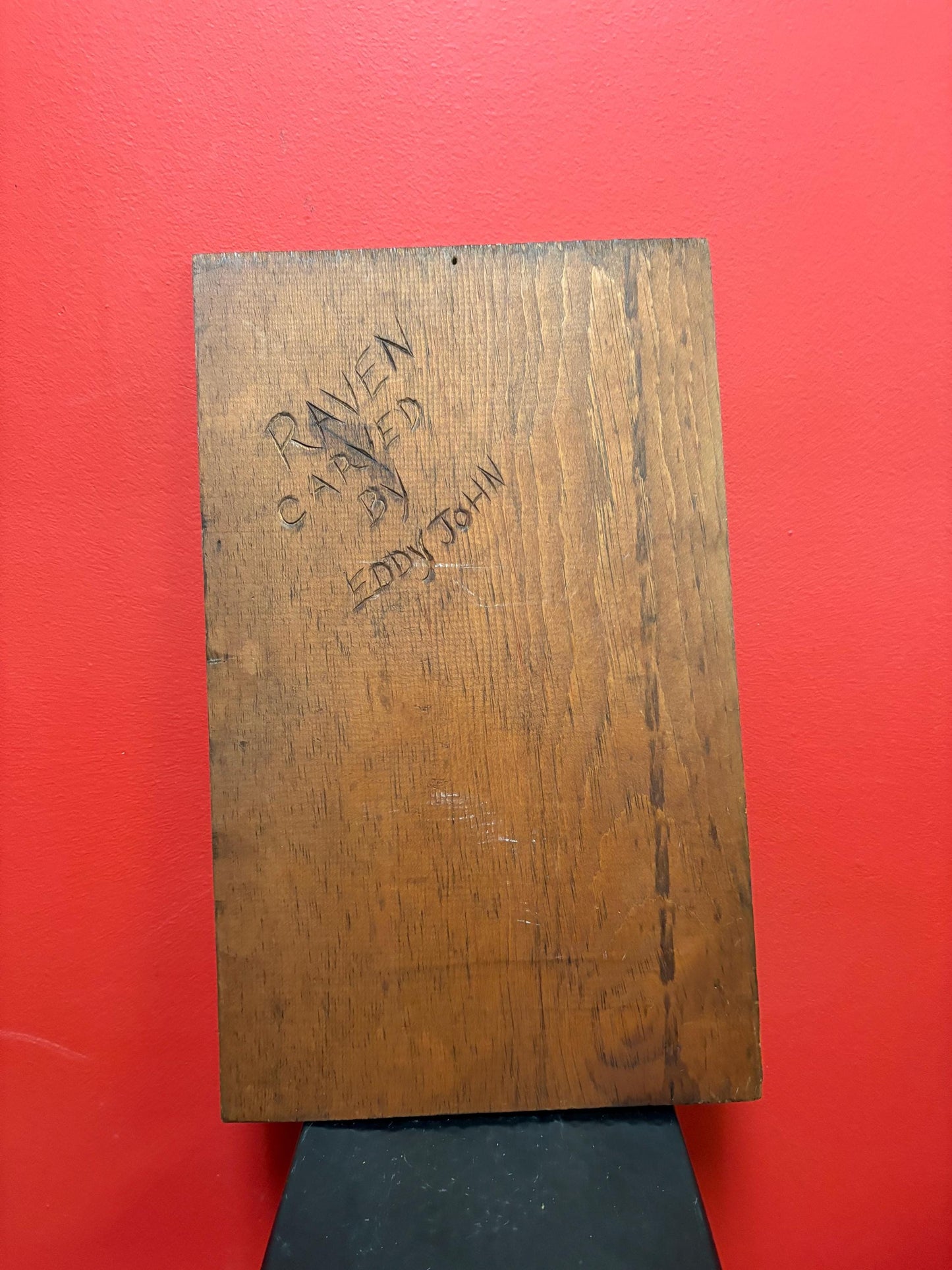 Beautiful 18 x 11 signed indigenous first nation Pacific north West Coast eagle panel   all from one piece  Eddy John  wow detail