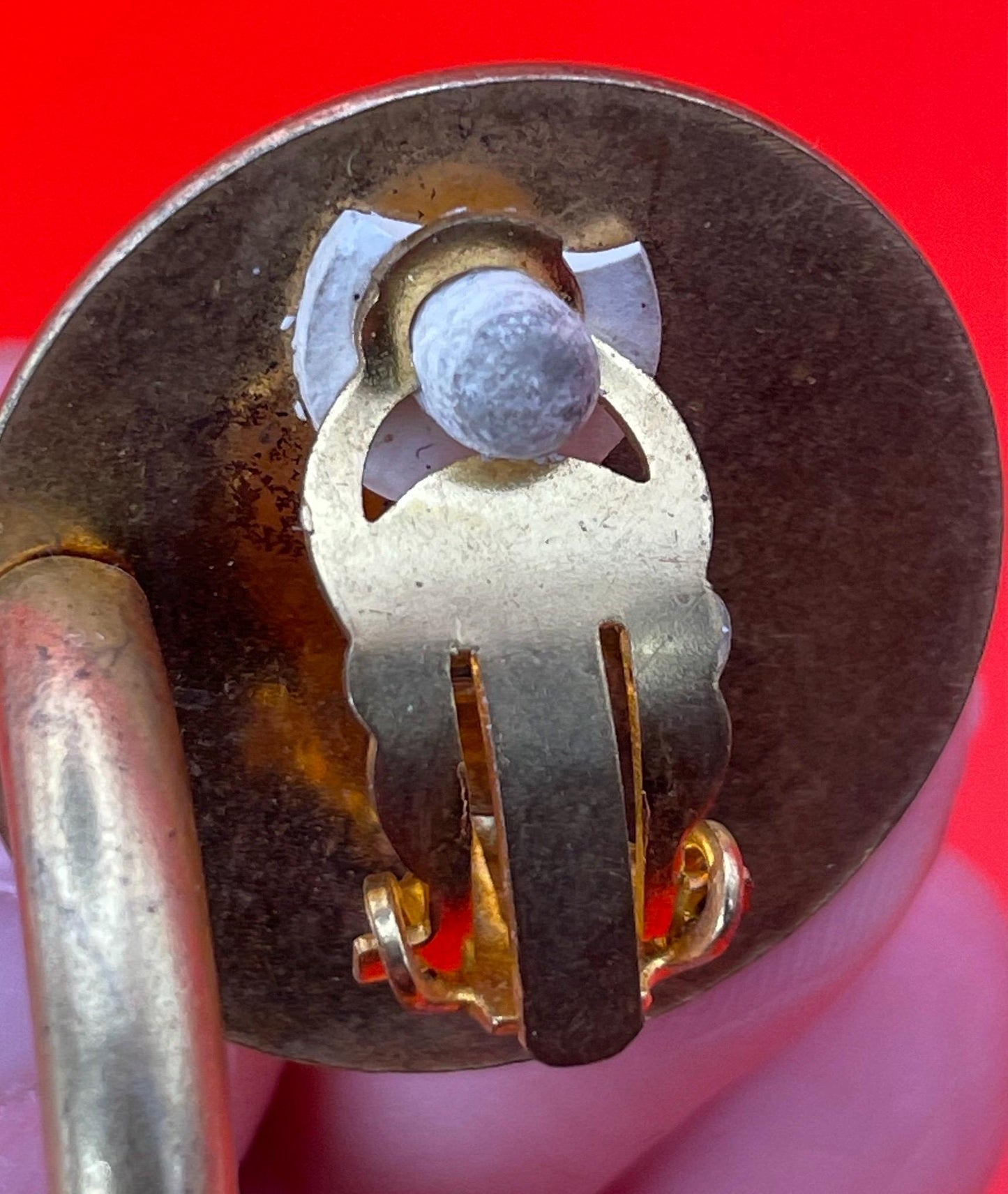 4 inch Mid-Century Modern Metal Clip on Earrings