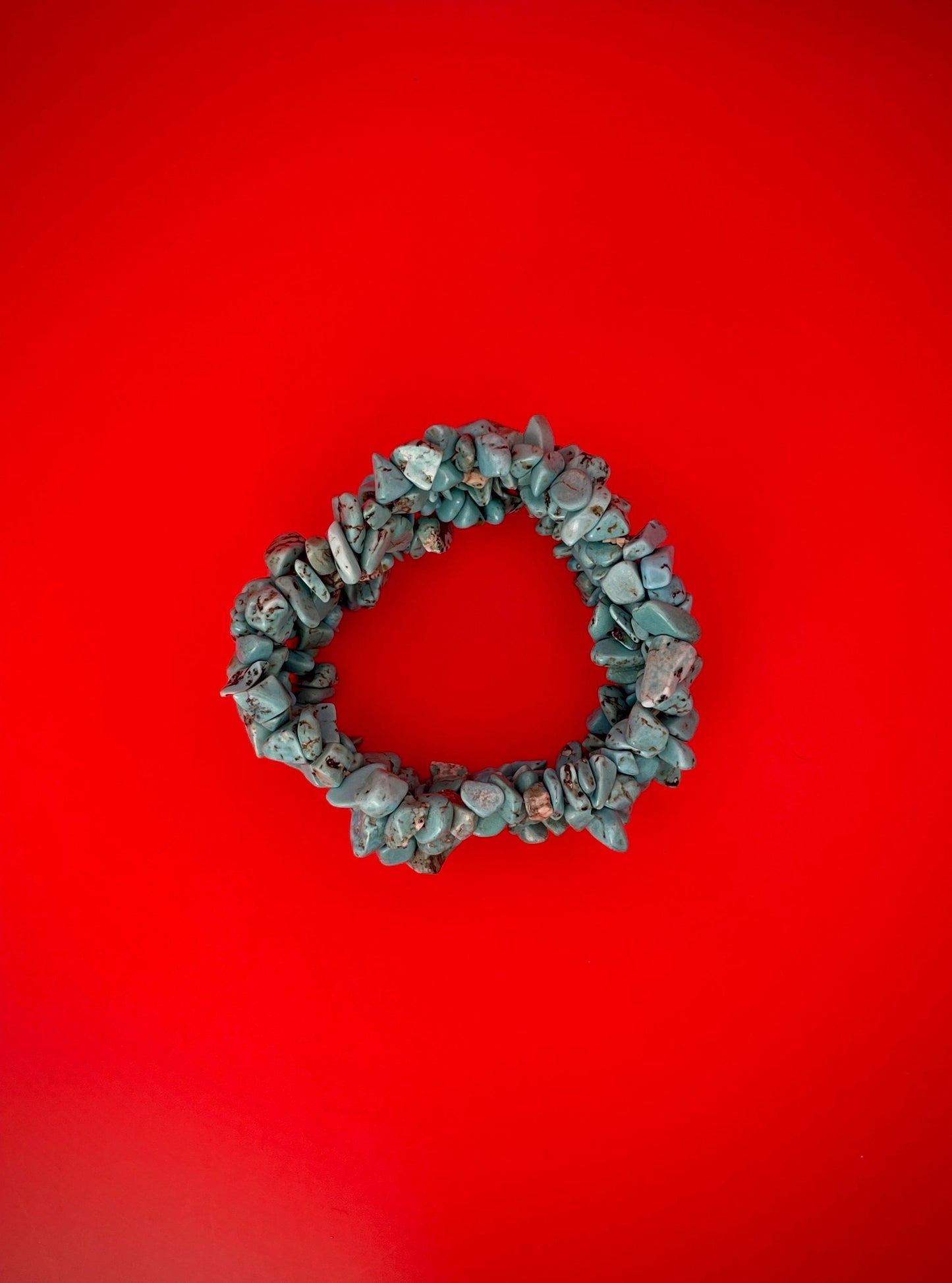 Chunky Turquoise Navajo Style Bracelet 3.25 inches but stretches