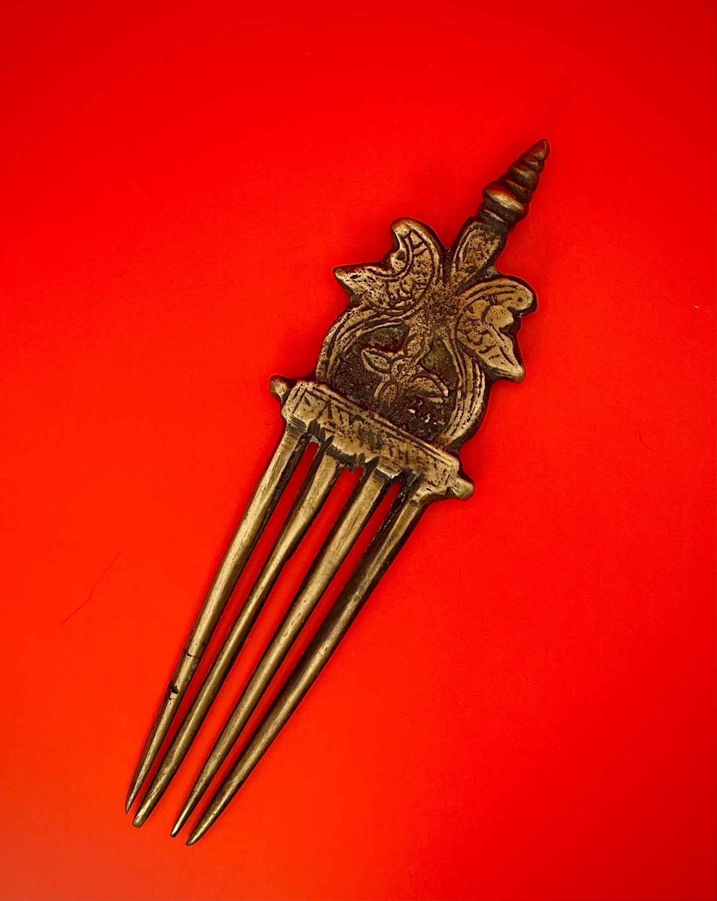 Antique Nepal Bronze Hair Pick