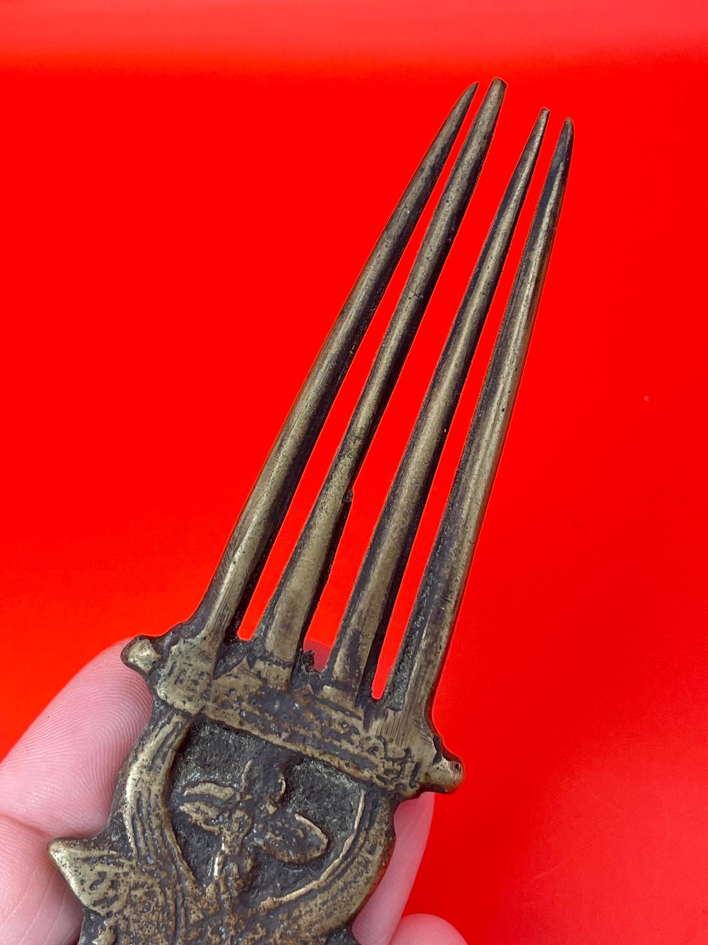 Antique Nepal Bronze Hair Pick