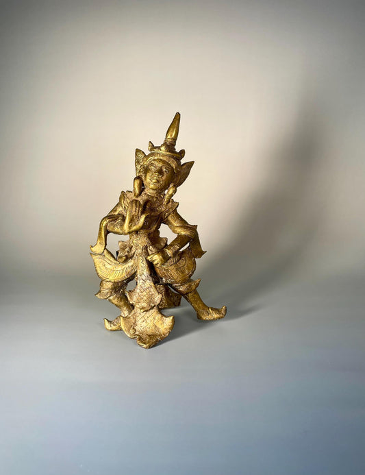 Antique Late 1800s Bronze Thai Dancer  Exquisite Asian Art Collectible