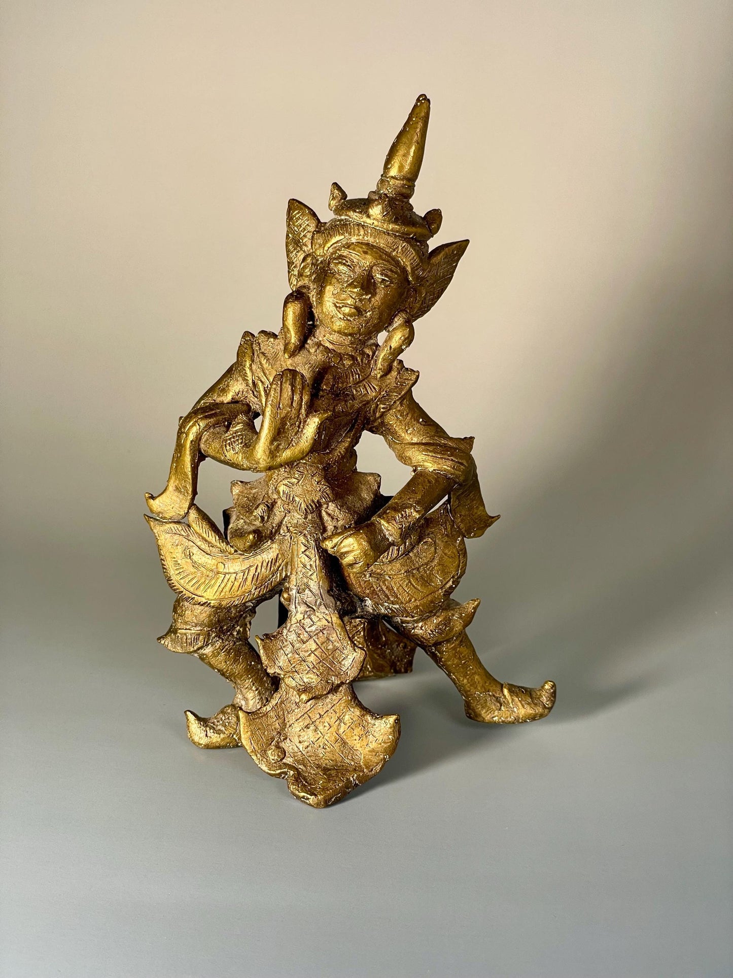 Antique Late 1800s Bronze Thai Dancer  Exquisite Asian Art Collectible