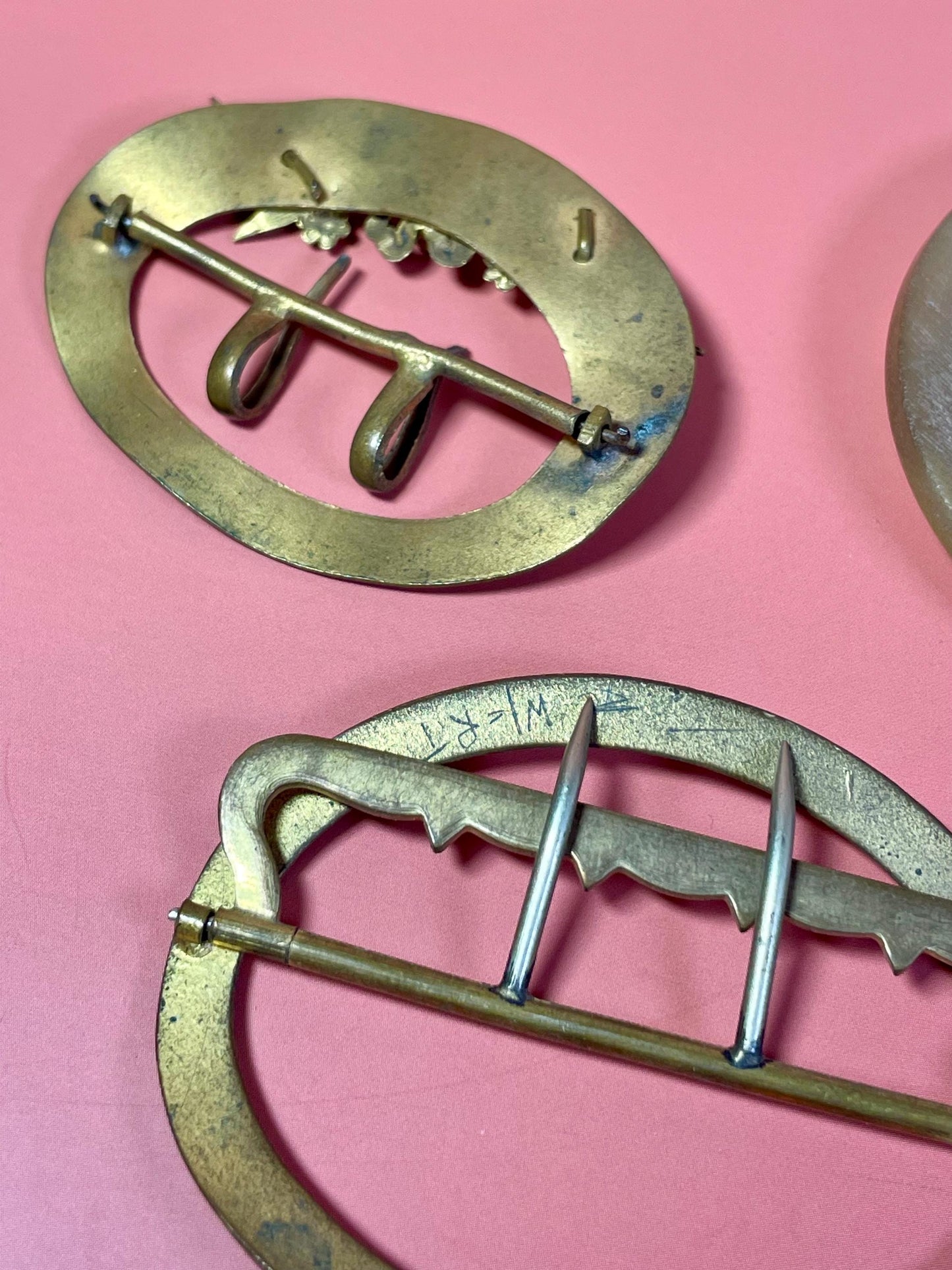 Lot of 3 Ladies Antique Belt Buckles