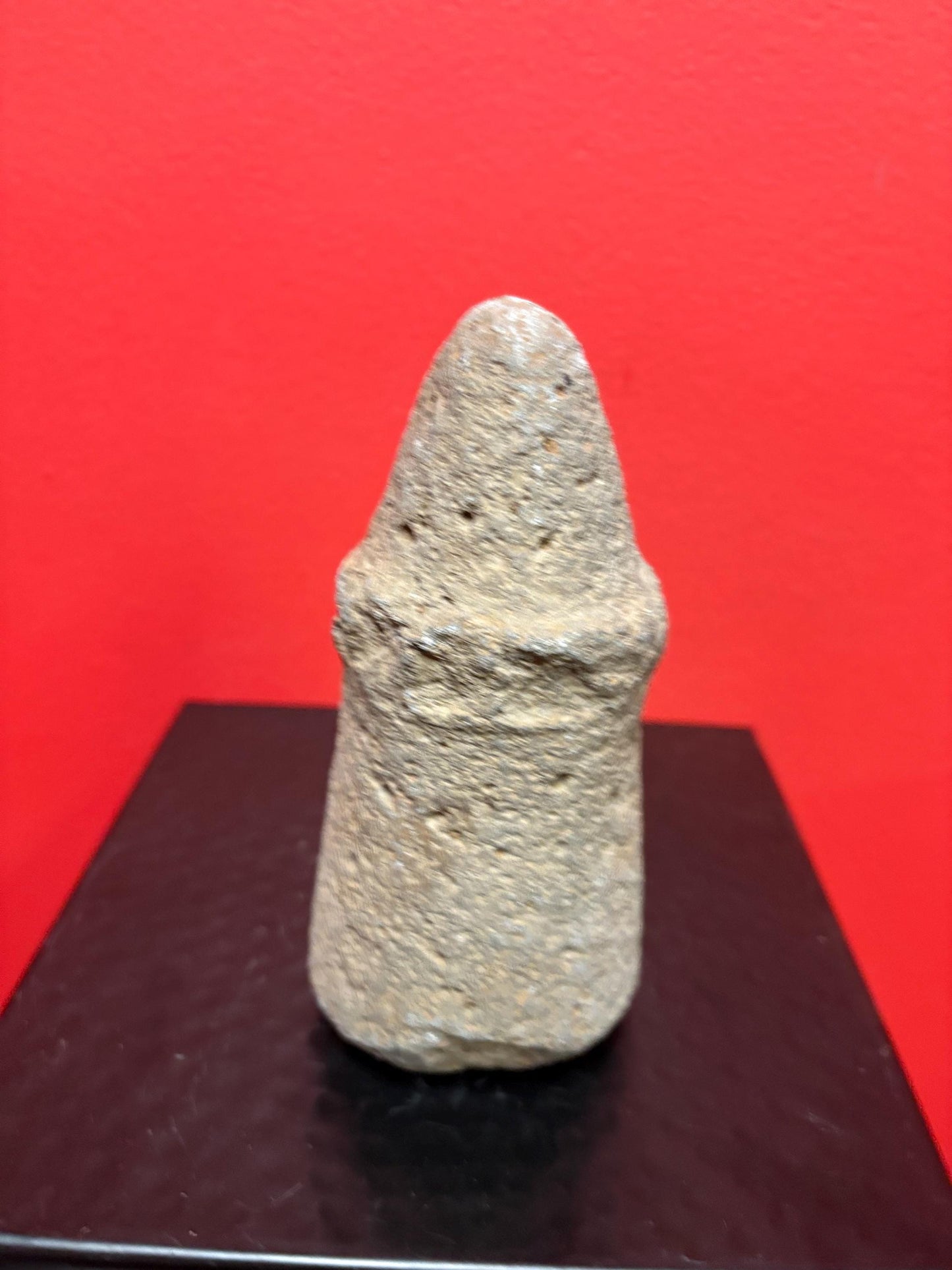 6 inch high authentic antique indigenous first nations Pacific Northwest Coast stone  plummet tool  from Vancouver Island collection