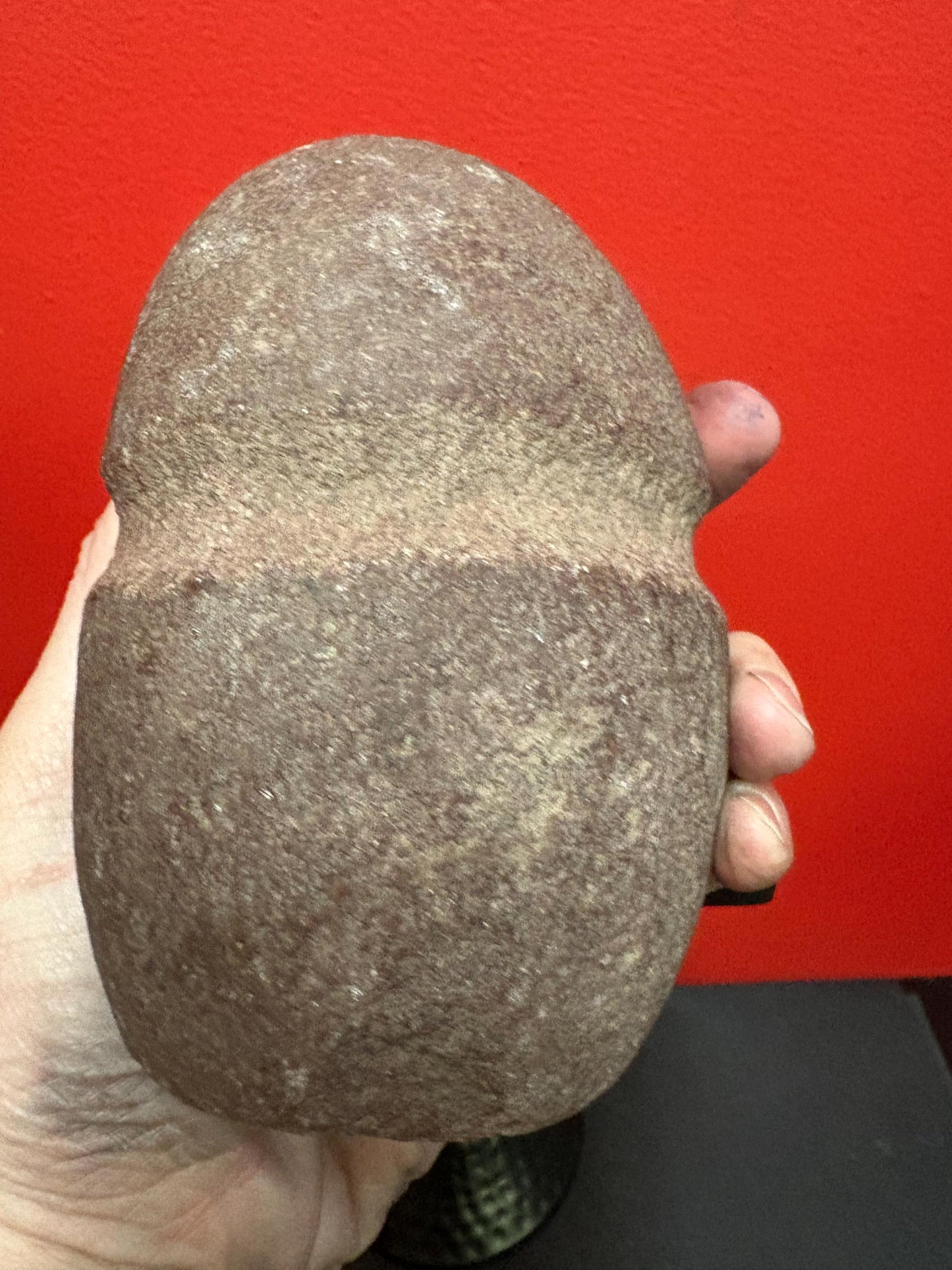 6 inch high authentic antique indigenous first nations Pacific Northwest Coast stone  plummet tool  from Vancouver Island collection