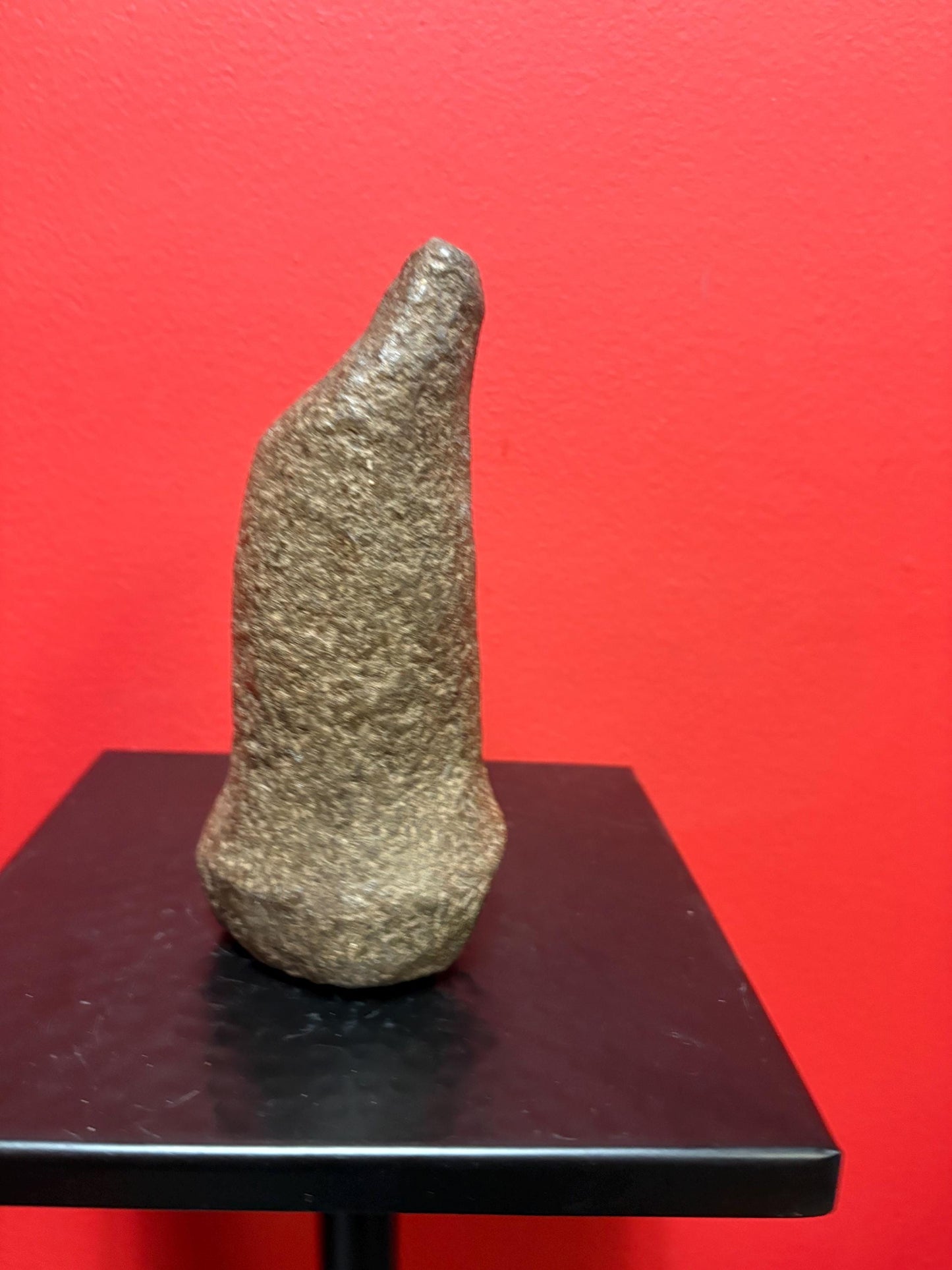 7 inch high authentic antique indigenous first nations Pacific Northwest Coast stone  plummet tool  from Vancouver Island collection