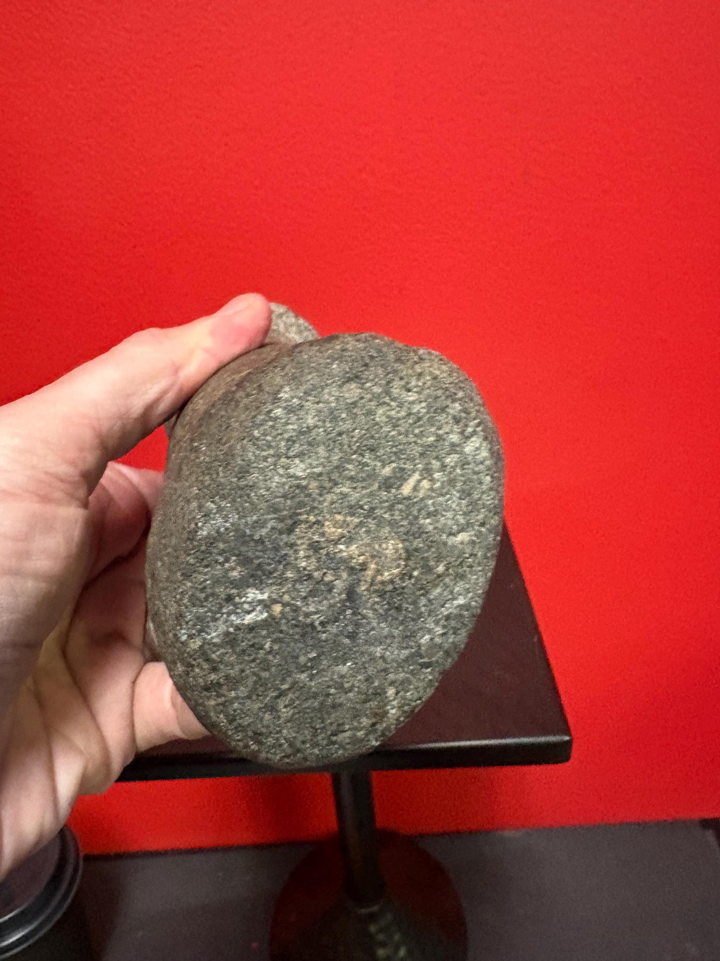 7 inch high authentic antique indigenous first nations Pacific Northwest Coast stone  plummet tool  from Vancouver Island collection