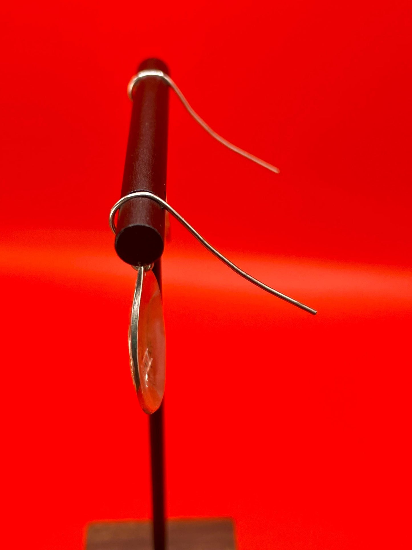 Fabulous indigenous first nations Pacific Northwest coast Walter Davidson sterling handmade earrings - wow  1.5 inches long