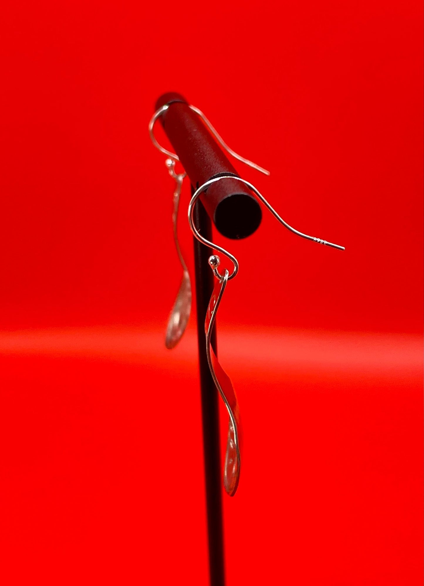 Beautiful indigenous first nations Tony Hunt sterling silver otter earrings