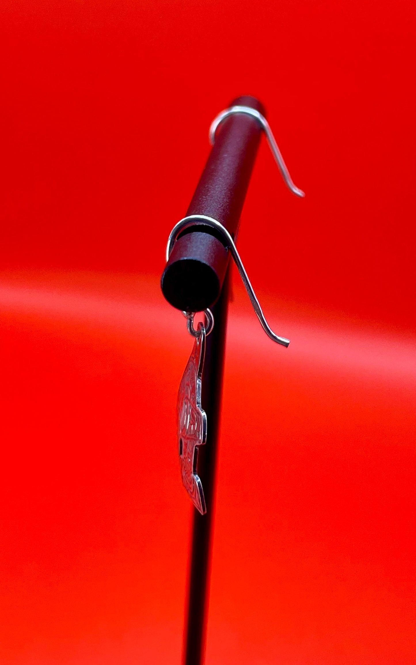 Fabulous indigenous first nations Pacific Northwest coast sterling handmade orca earrings - wow  best gift   1.25 inches long