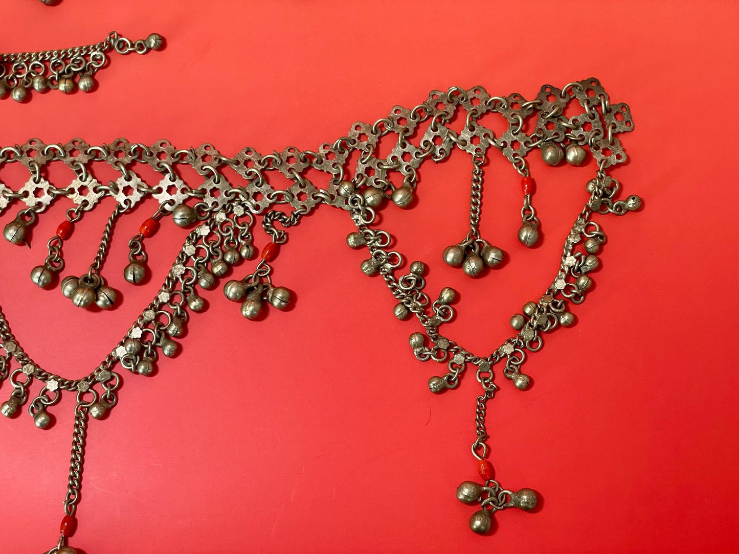 Pieces of Metal Belt (?) with Dangling Charms