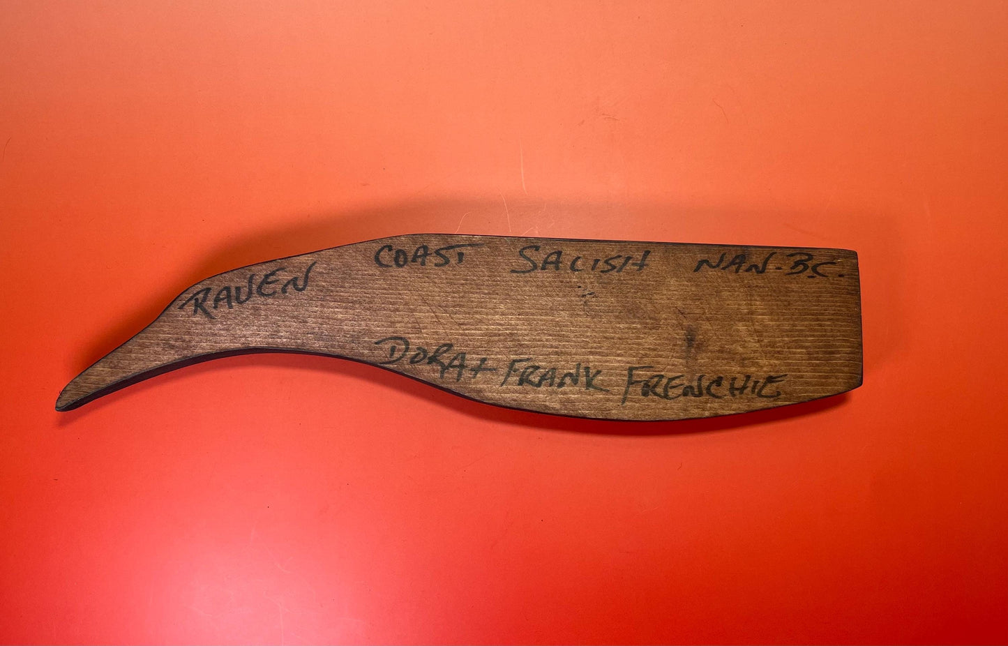 Signed Raven Carving by Frank and Dora Frenchie  Indigenous First Nations