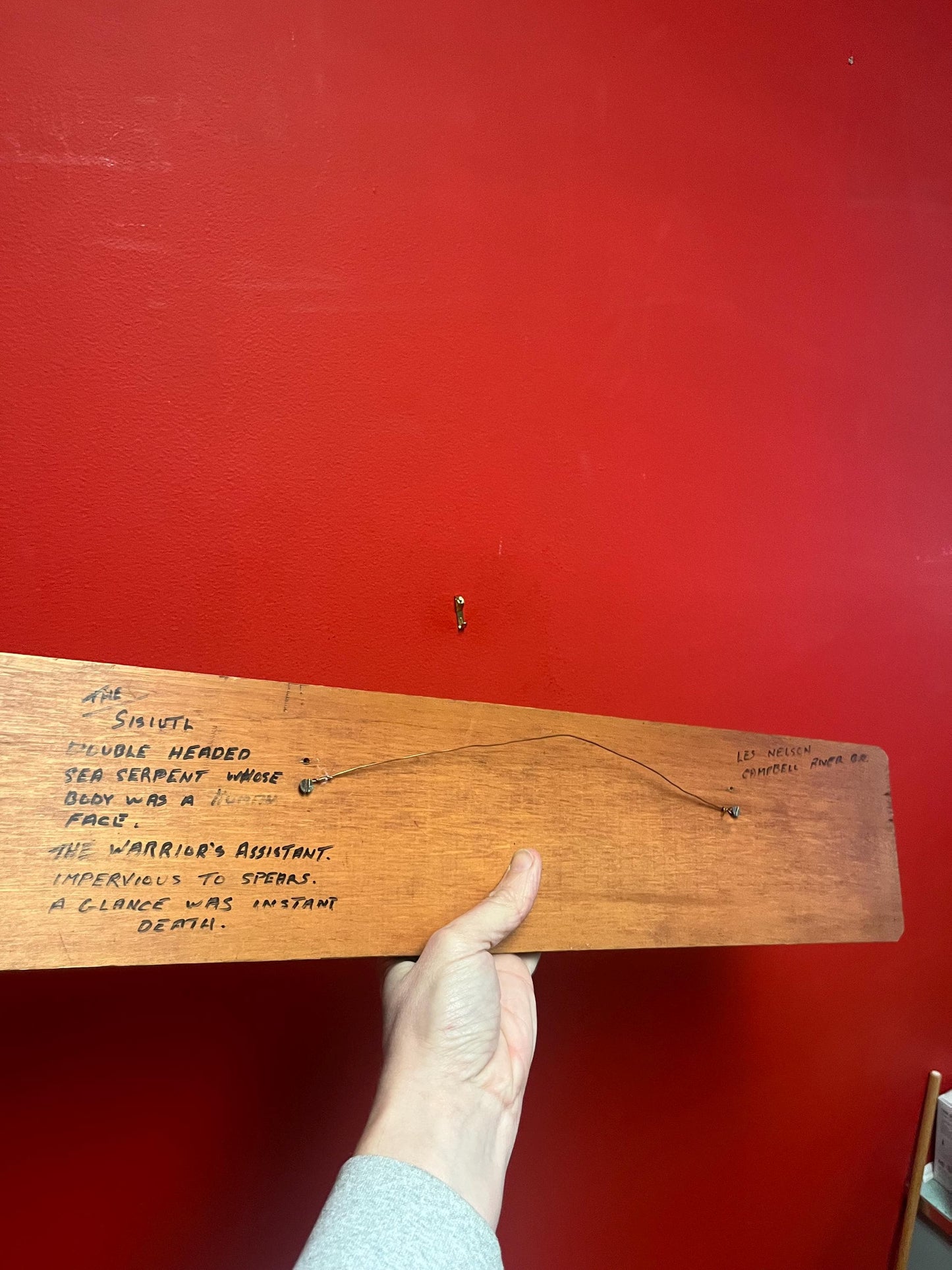 Beautiful 23 x 5 x 1" thick indigenous First Nation  Pacific Northwest coast signed double headed sea serpent cedar plaque  amazing detail