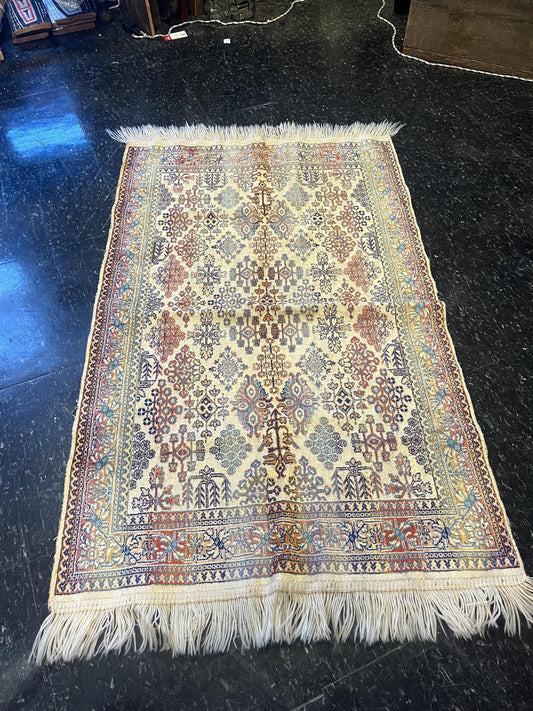 45 x 26“ wide antique Persian silk prayer mat in wonderful condition- wow price