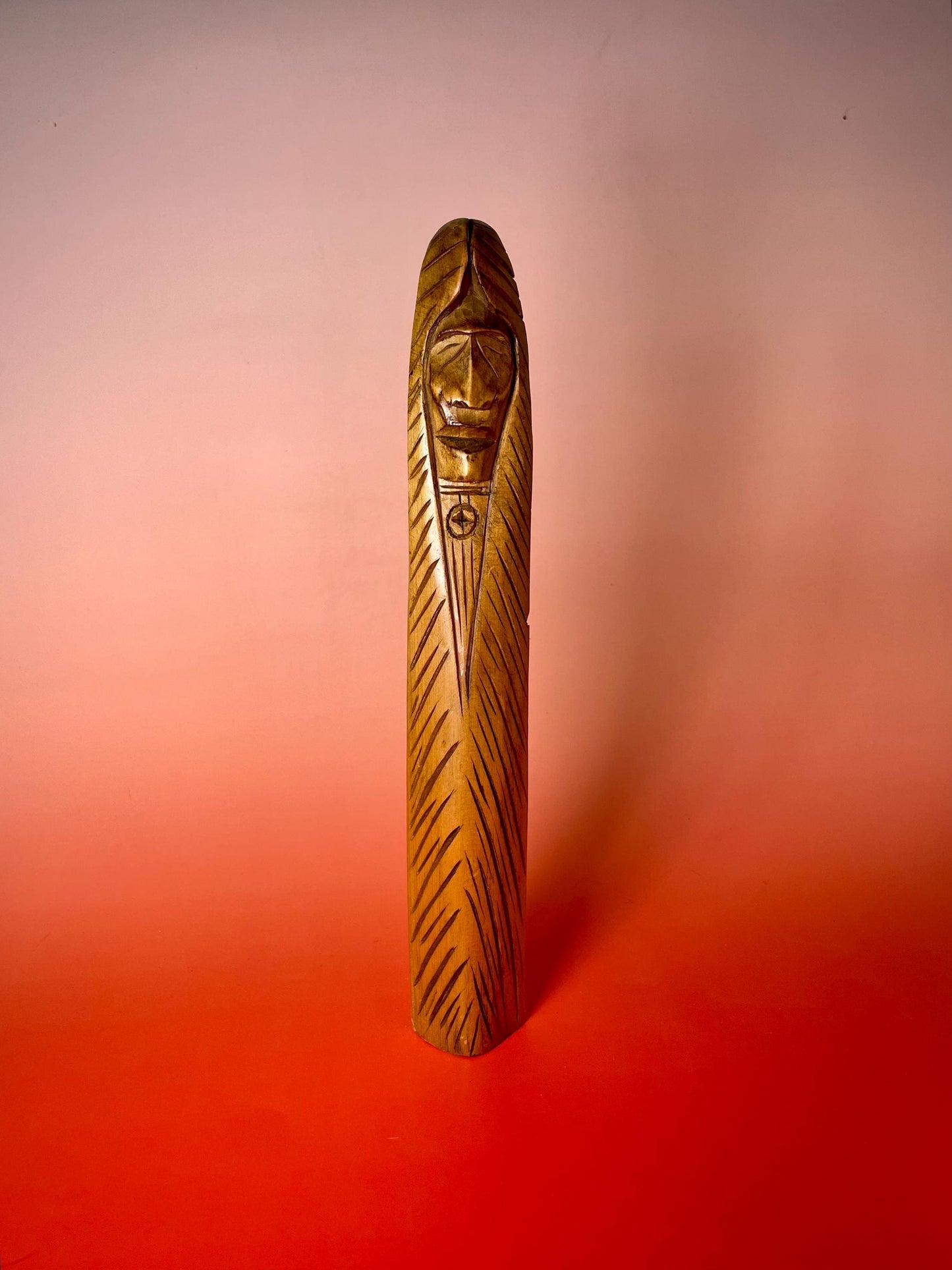 10.75 inch tall Signed Indigenous First Nations carving by Ian Joseph