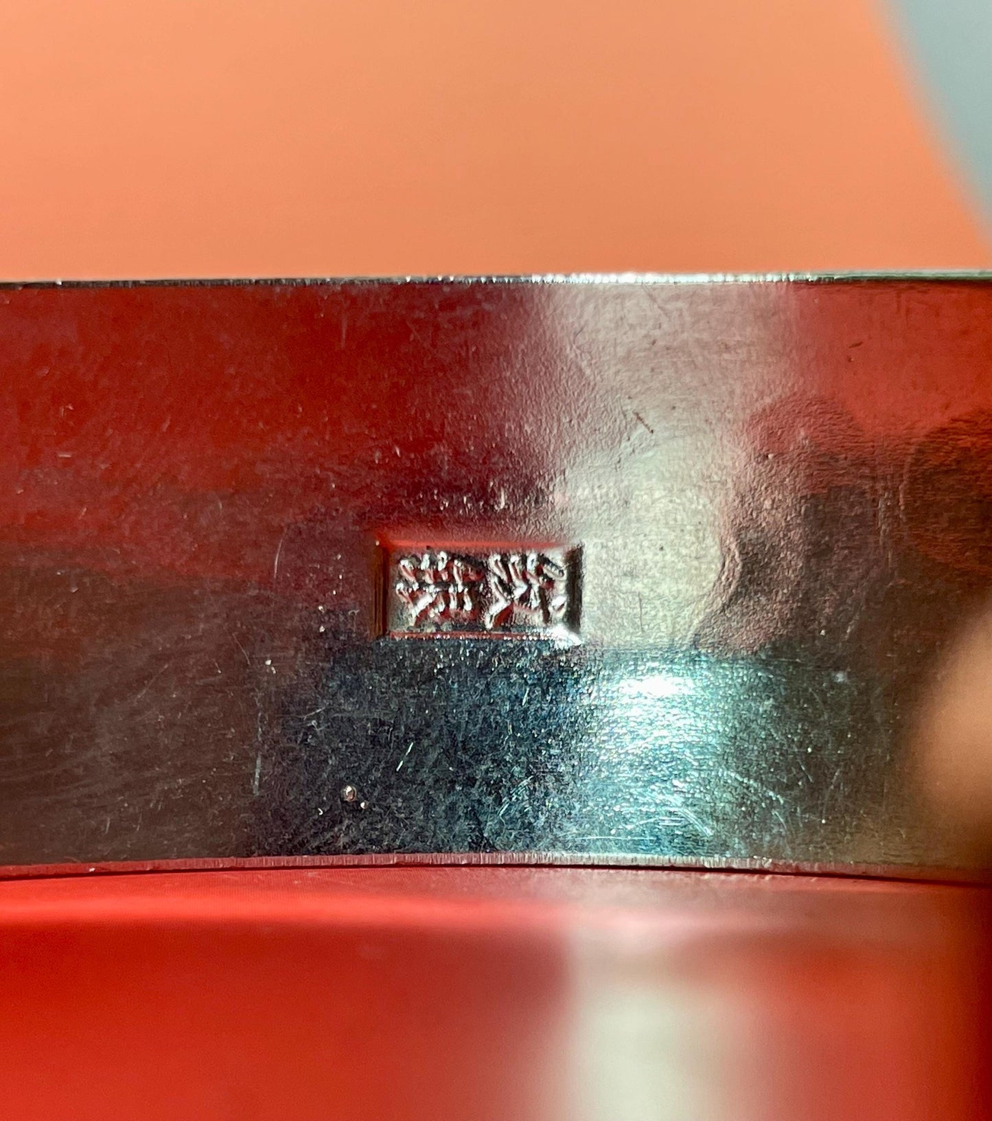 Asian untested Silver Cuff Bracelet  2.75 inches