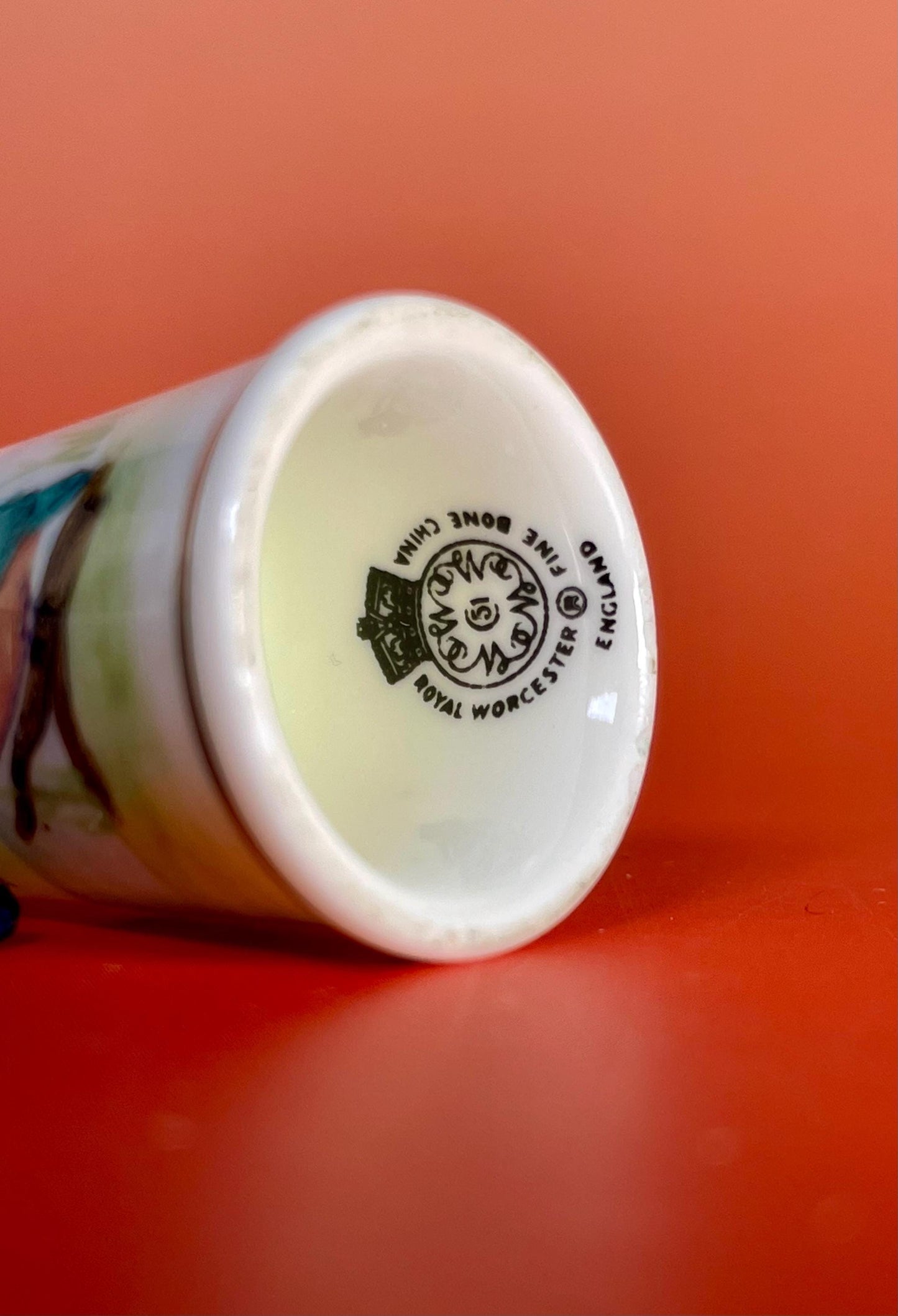 Royal Worcester Fine Bone China Thimble Signed by artist