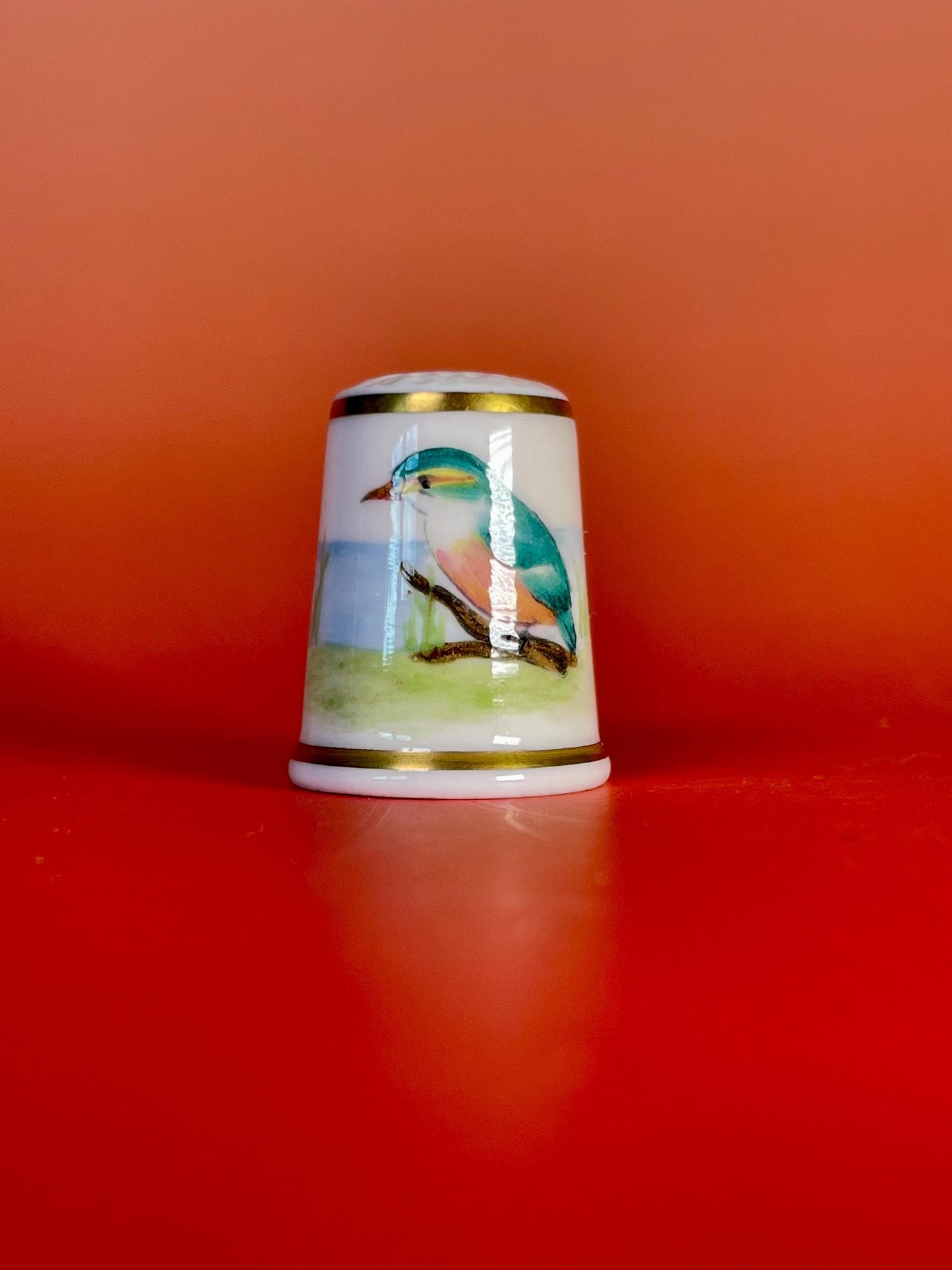 Royal Worcester Fine Bone China Thimble Signed by artist