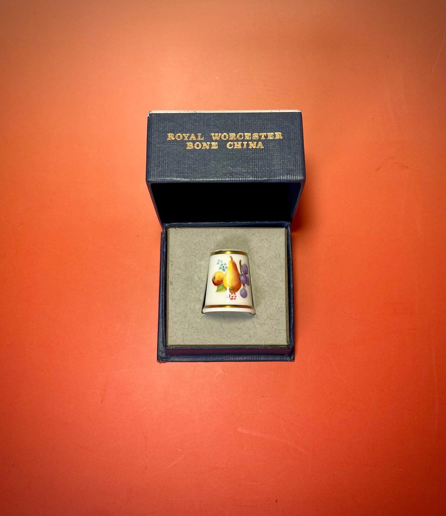 Royal Worcester Fine Bone China Thimble Signed by artist