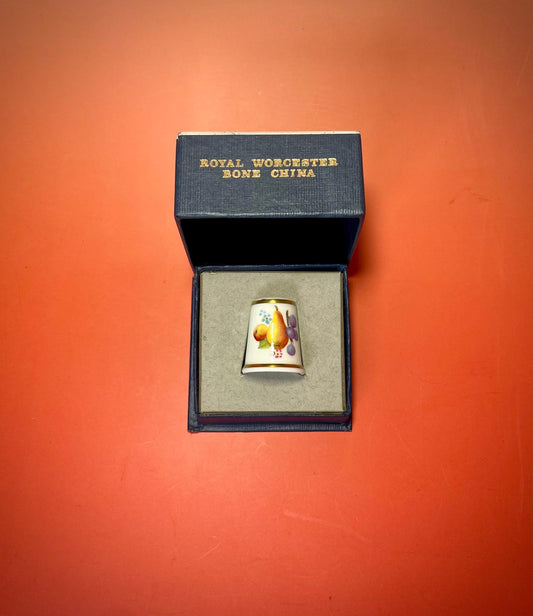 Royal Worcester Fine Bone China Thimble Signed by artist