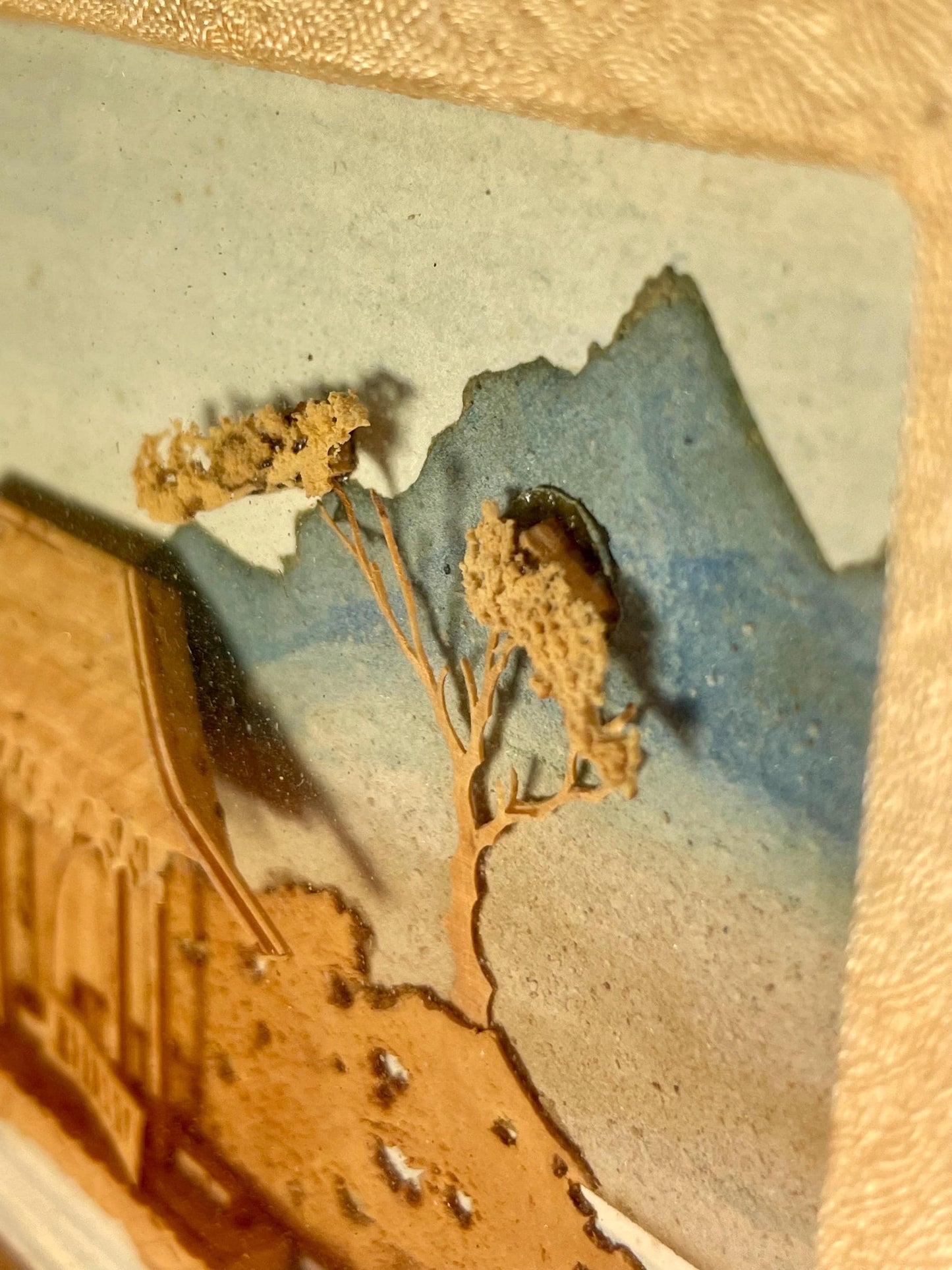 6.5 x 5 inch Framed Asian 3D Art  Tranquil Scenic Landscape