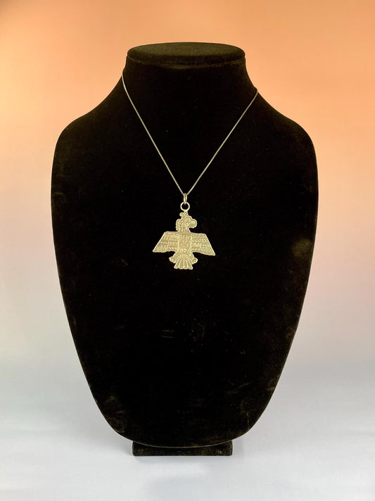 Pendant Necklace with Indigenous Thunderbird Design