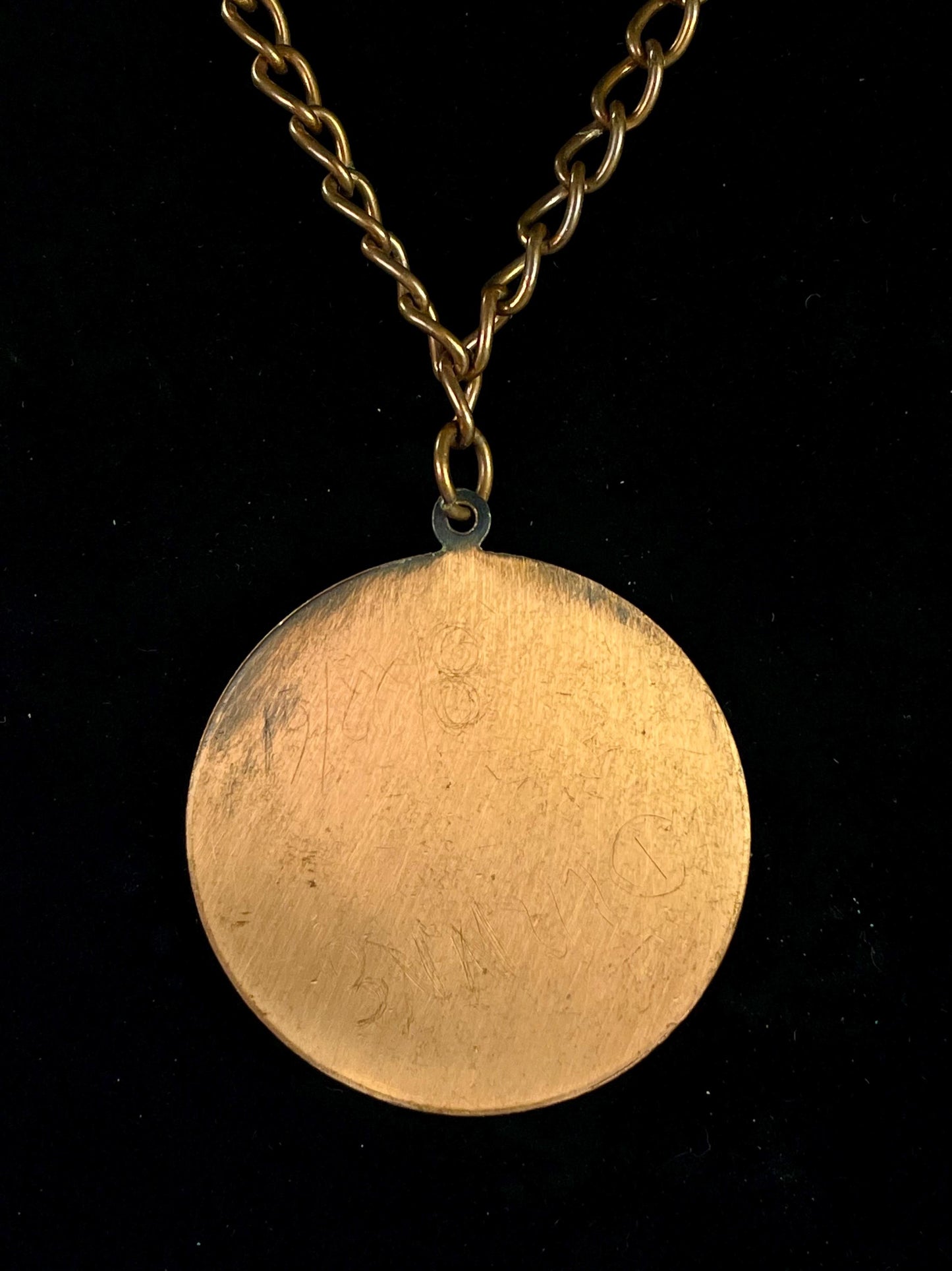 Lovely 2 inch Cooper pendant with chain  great gift