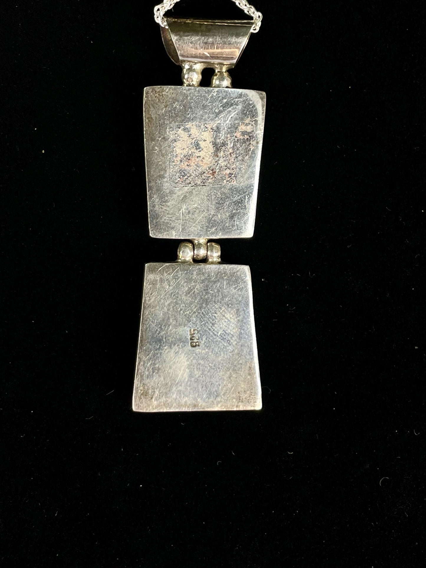 2.25 inch Indigenous First Nations Sterling and abalone necklace  amazing gift