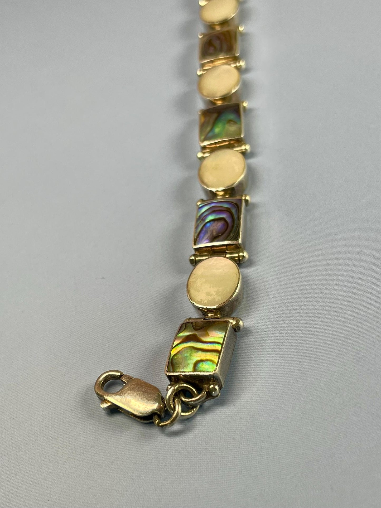 Stunning Abalone and Sterling Silver Bracelet